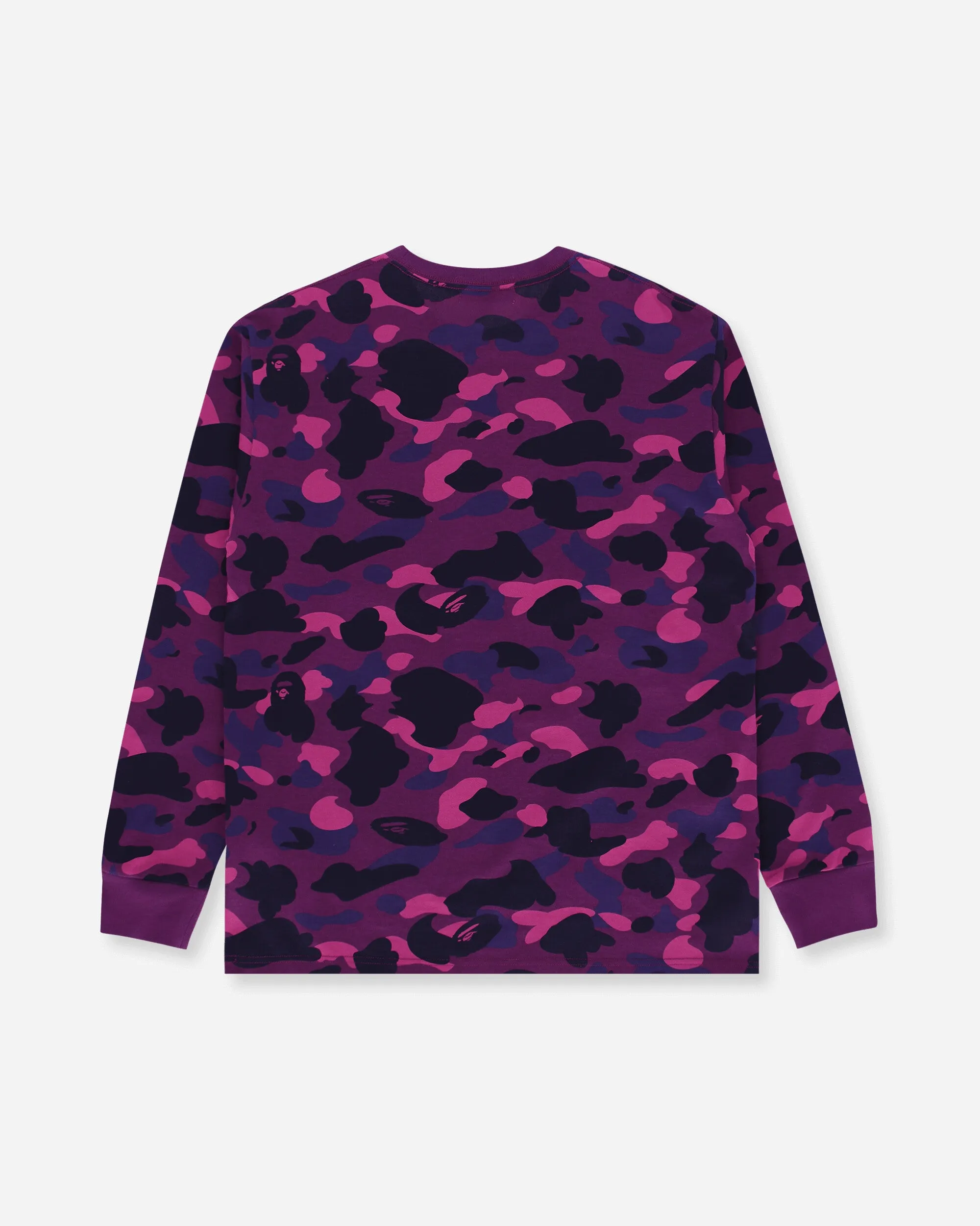 T-shirt manches longues camouflage pour hommes - Violet