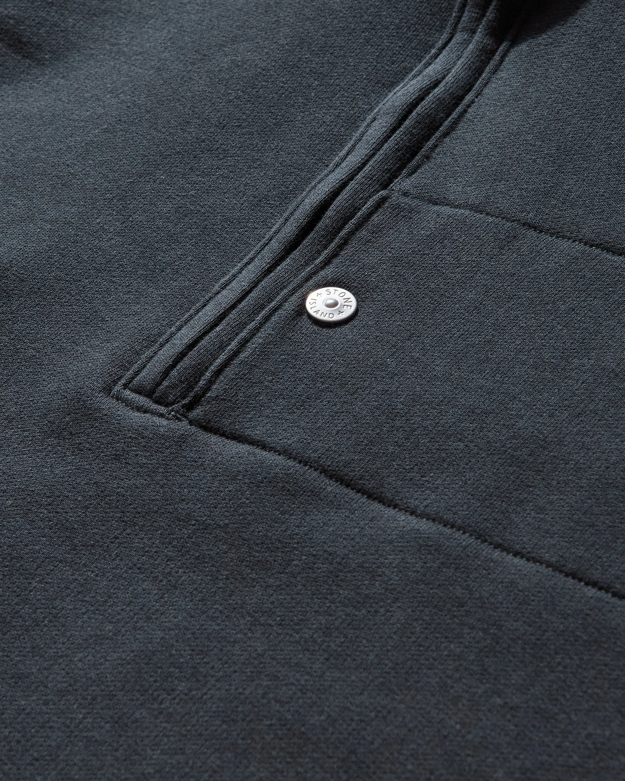 Pull à mi-zippe en coton polaire pour homme Bleu marine