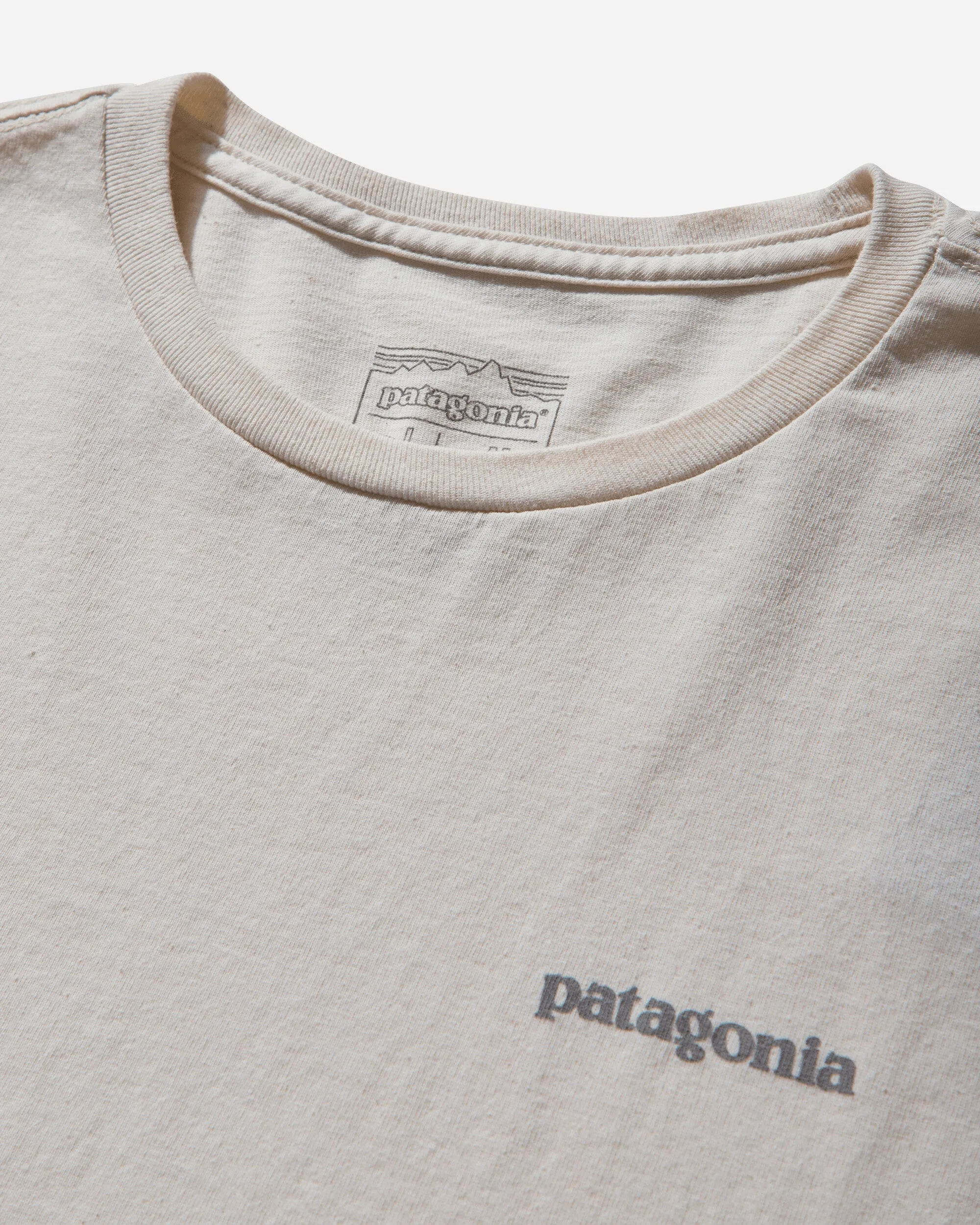 T-shirt Responsibili Icon Fitz Roy pour Homme Blanc Bouleau
