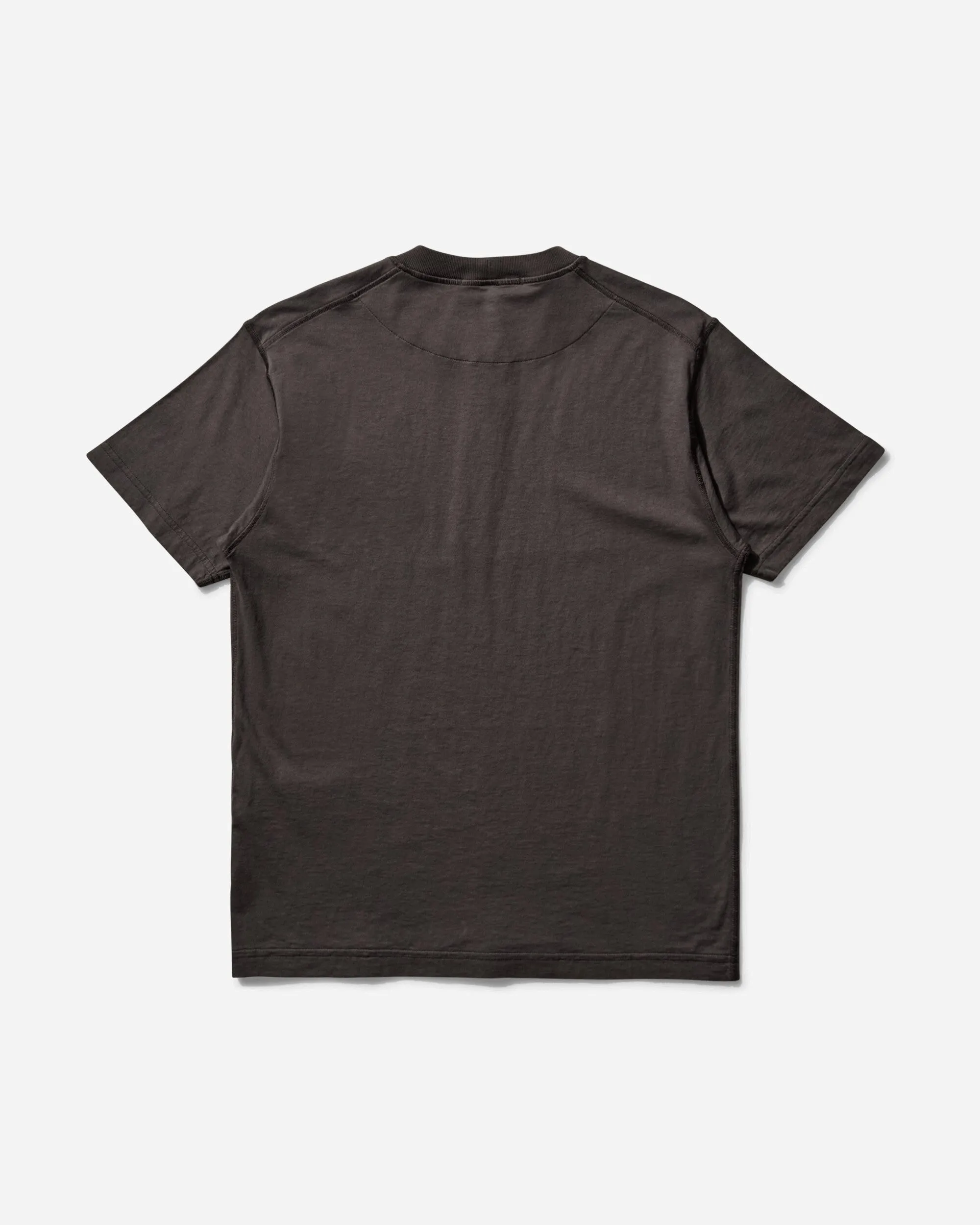 T-shirt pour homme teint en pièce avec logo noir
