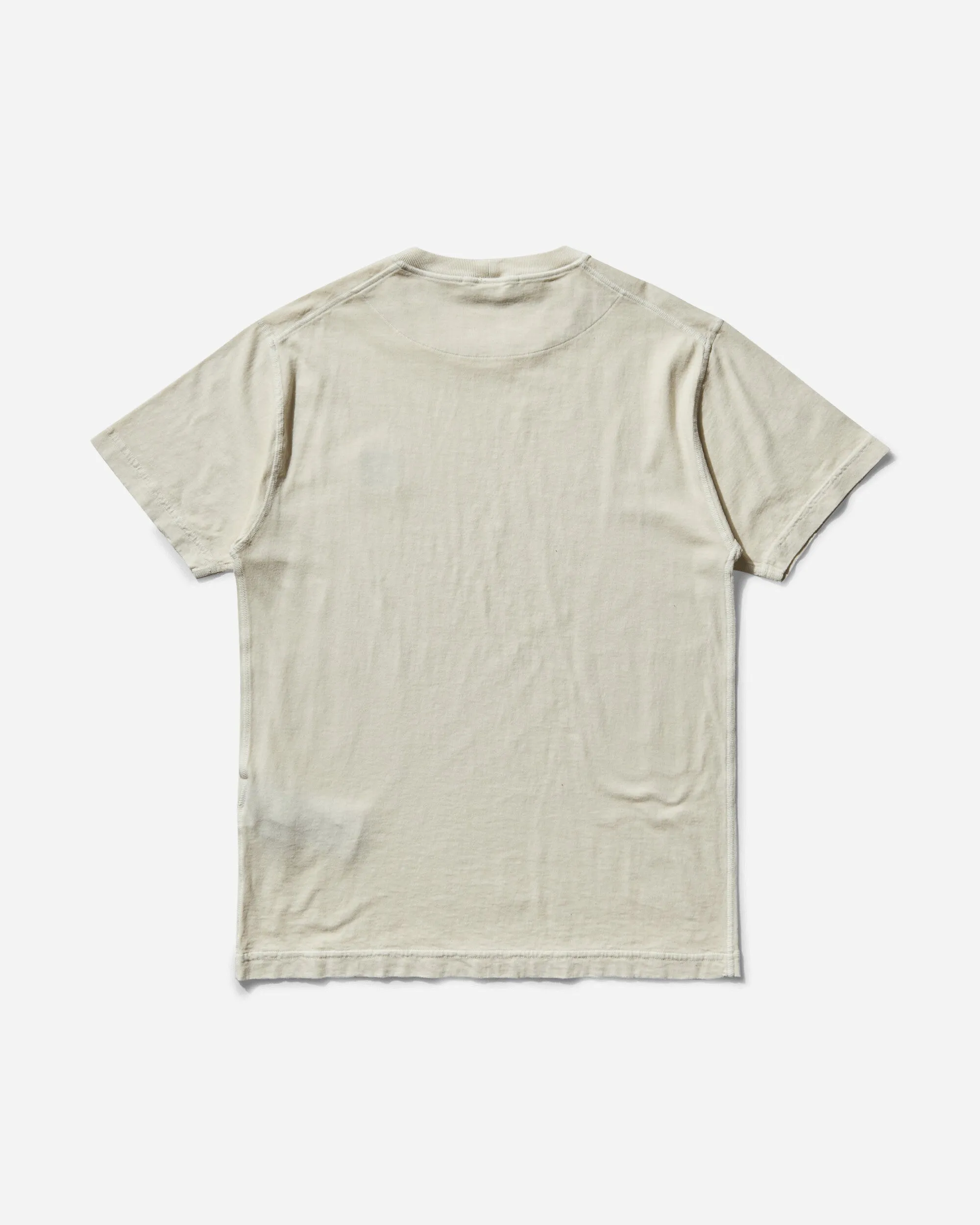 T-shirt pour homme teint en pièce avec logo ivoire