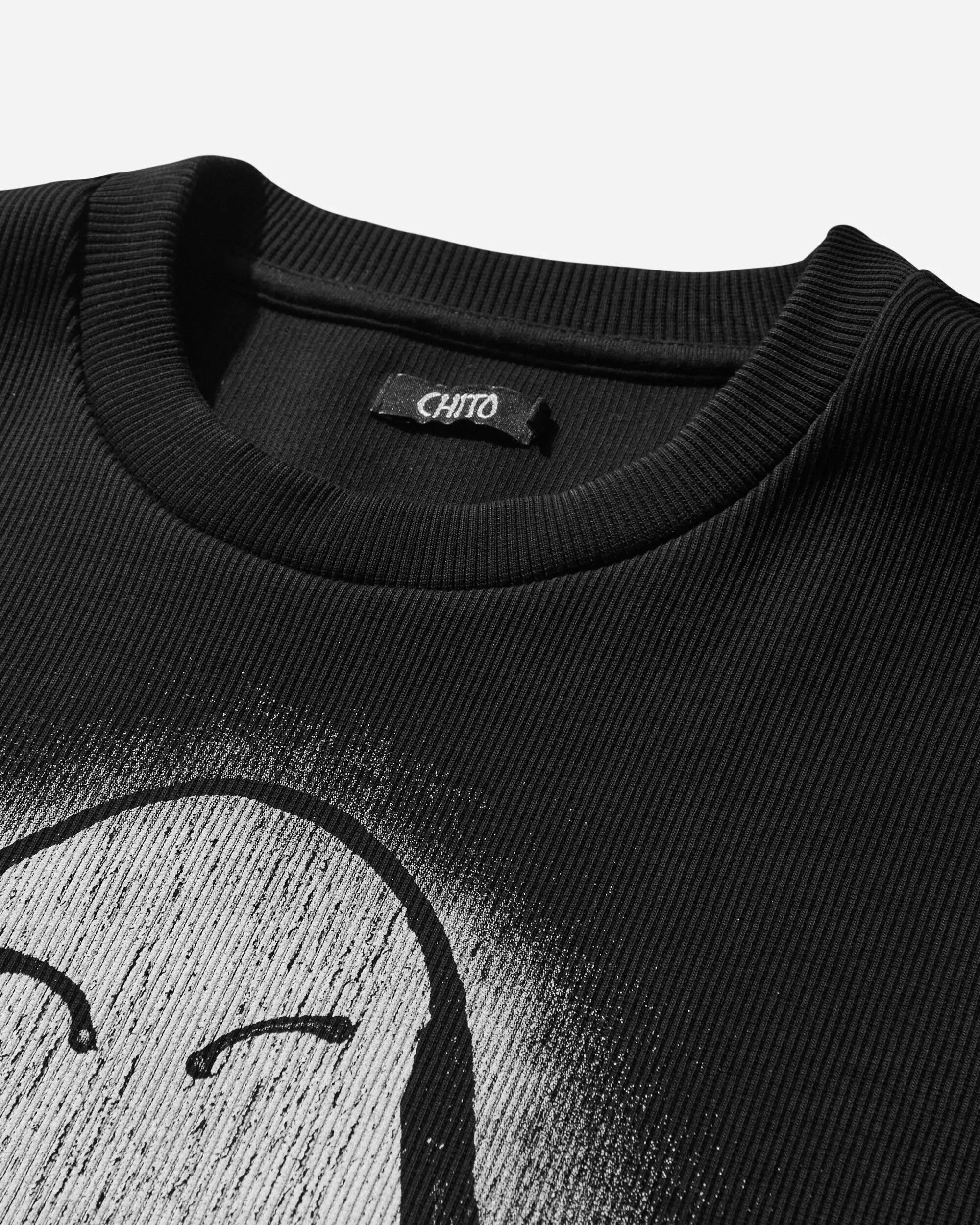 T-shirt à rayures cœur œil pupille pour homme - Noir