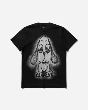 T-shirt à rayures cœur œil pupille pour homme - Noir