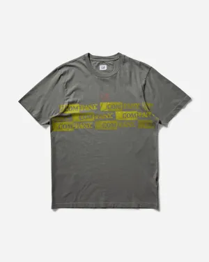 T-shirt Homme à Logo Horizontal Perle Fumée