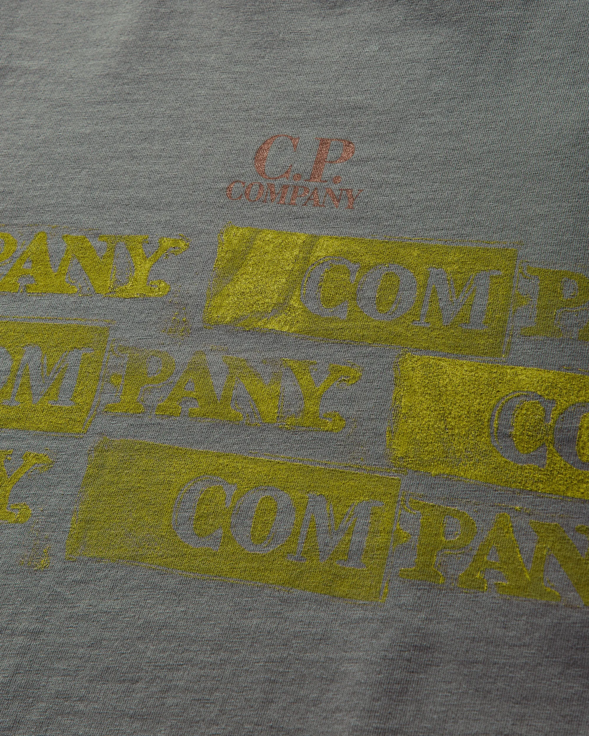 T-shirt Homme à Logo Horizontal Perle Fumée