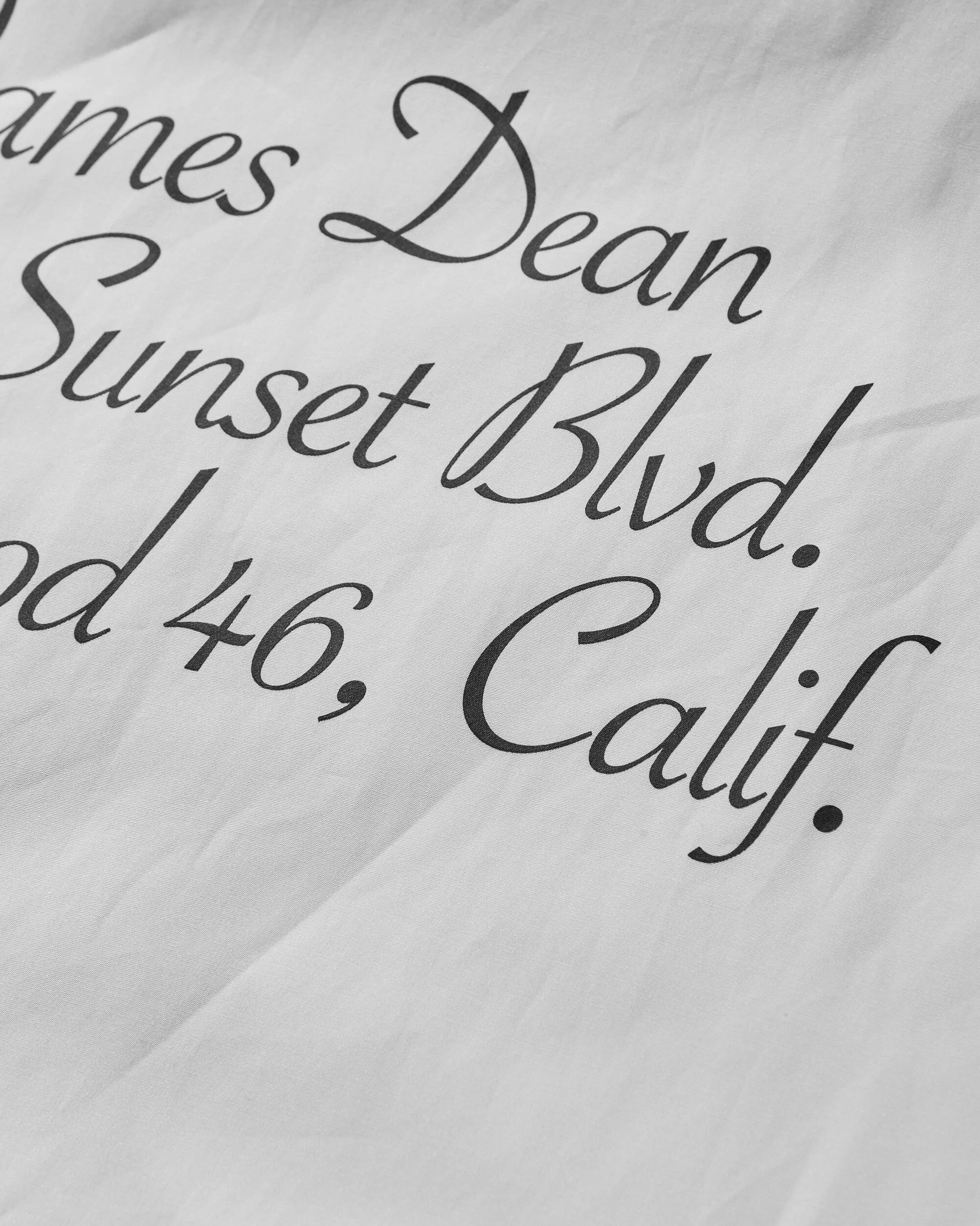 T-shirt en popeline de coton James Dean pour homme - Blanc cassé