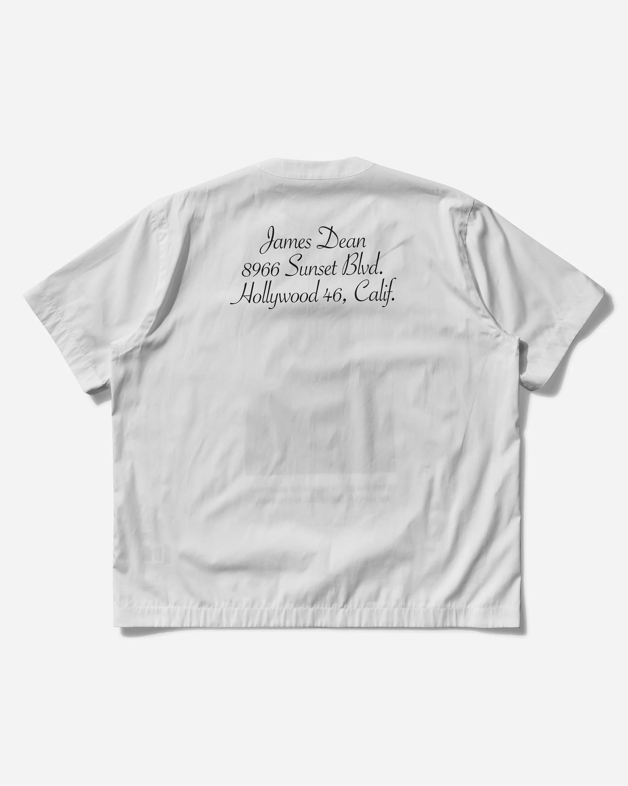 T-shirt en popeline de coton James Dean pour homme - Blanc cassé