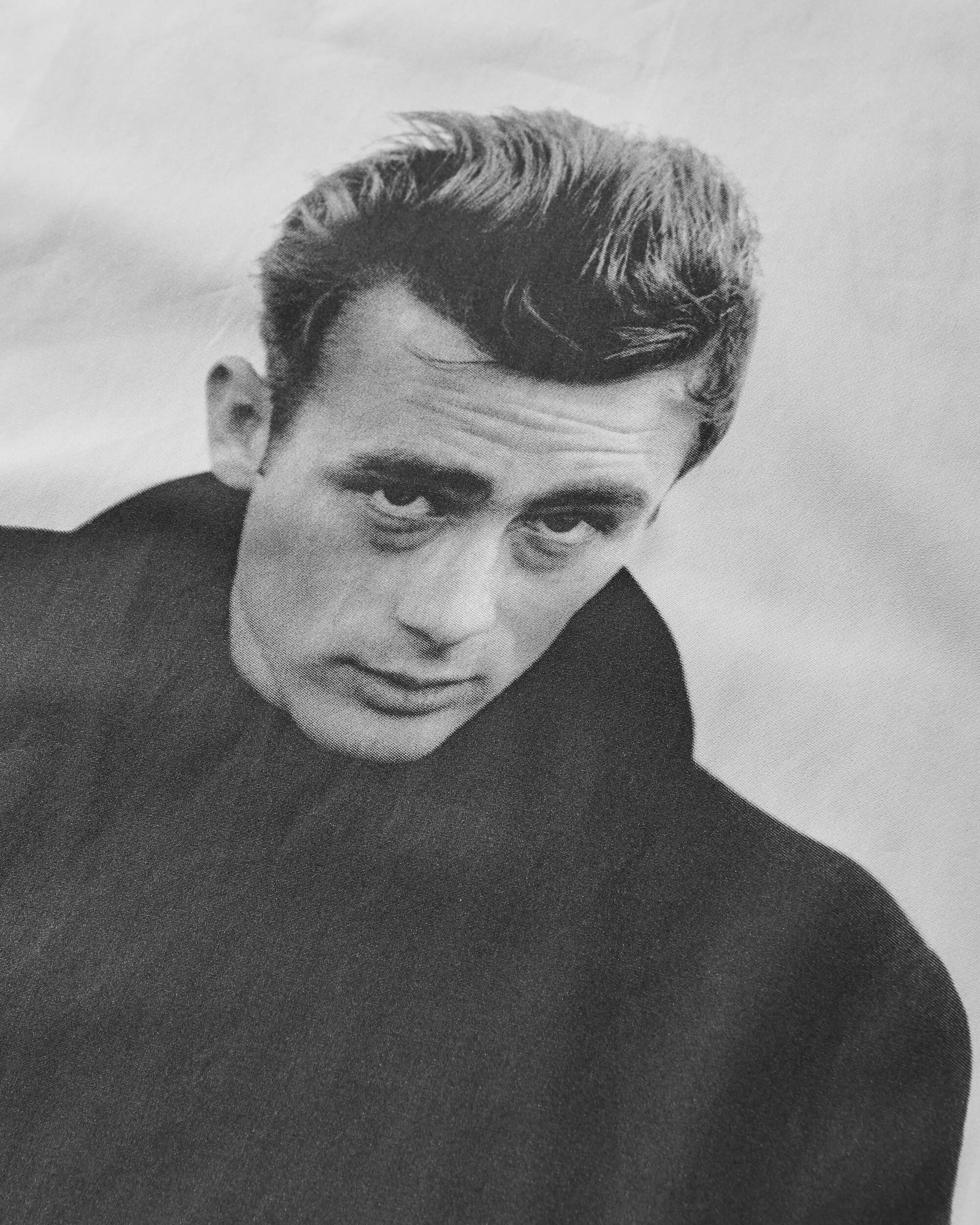 T-shirt en popeline de coton James Dean pour homme - Blanc cassé