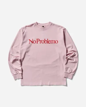 T-shirt à manches longues avec logo pour hommes - Rose