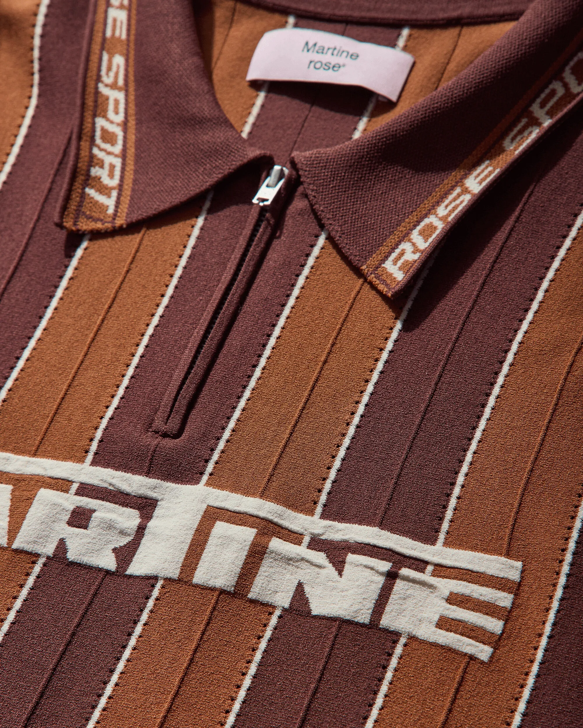 Polo à logo pour homme - Marron
