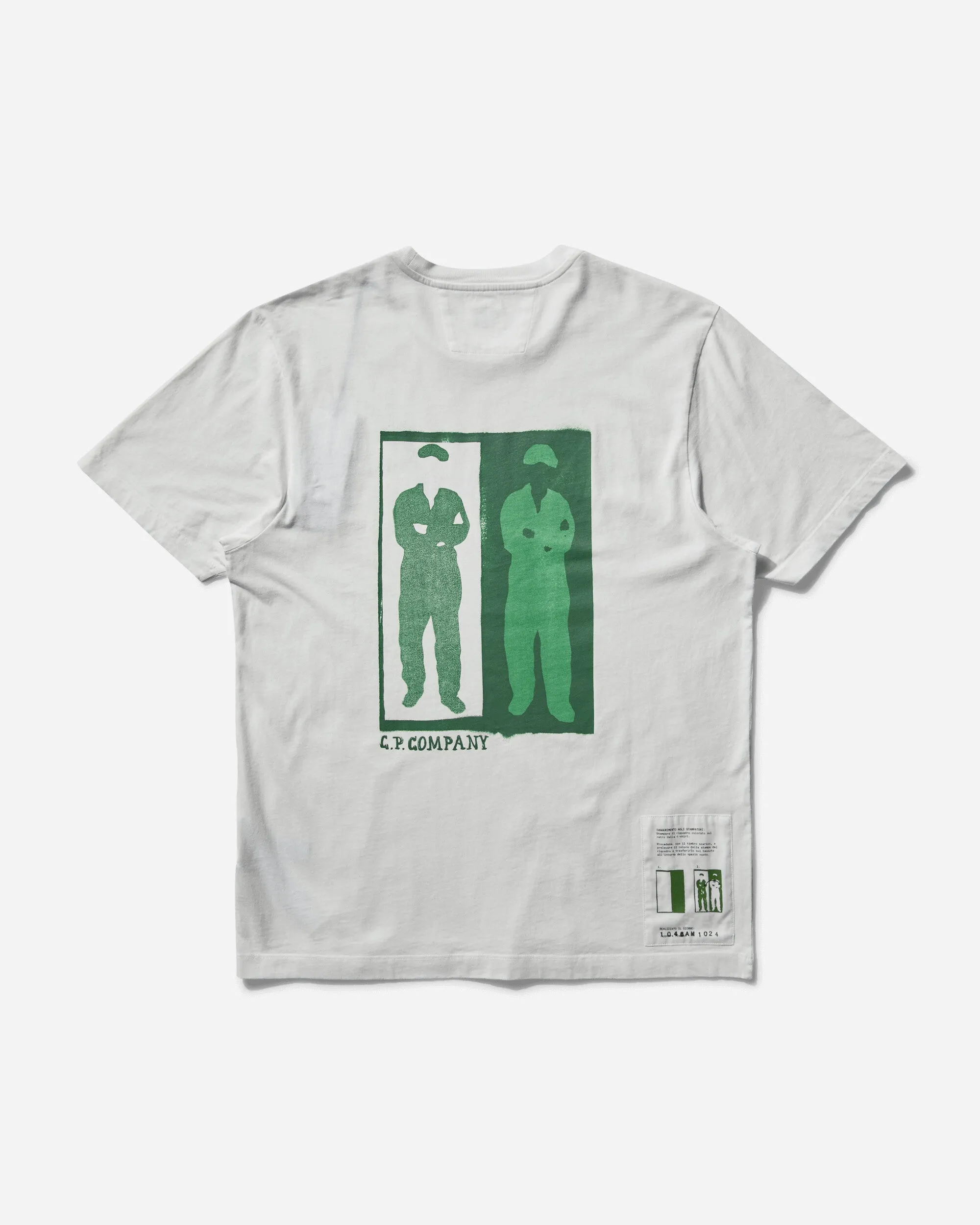 T-shirt Homme à Logo en Mousseline Blanc