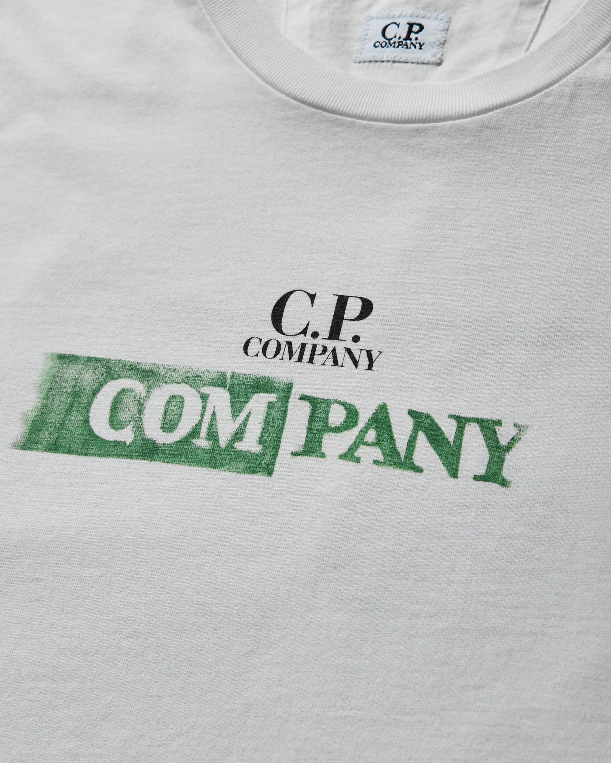 T-shirt Homme à Logo en Mousseline Blanc