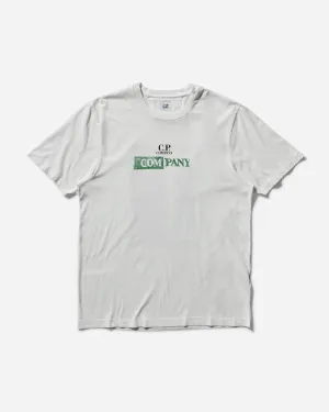 T-shirt Homme à Logo en Mousseline Blanc
