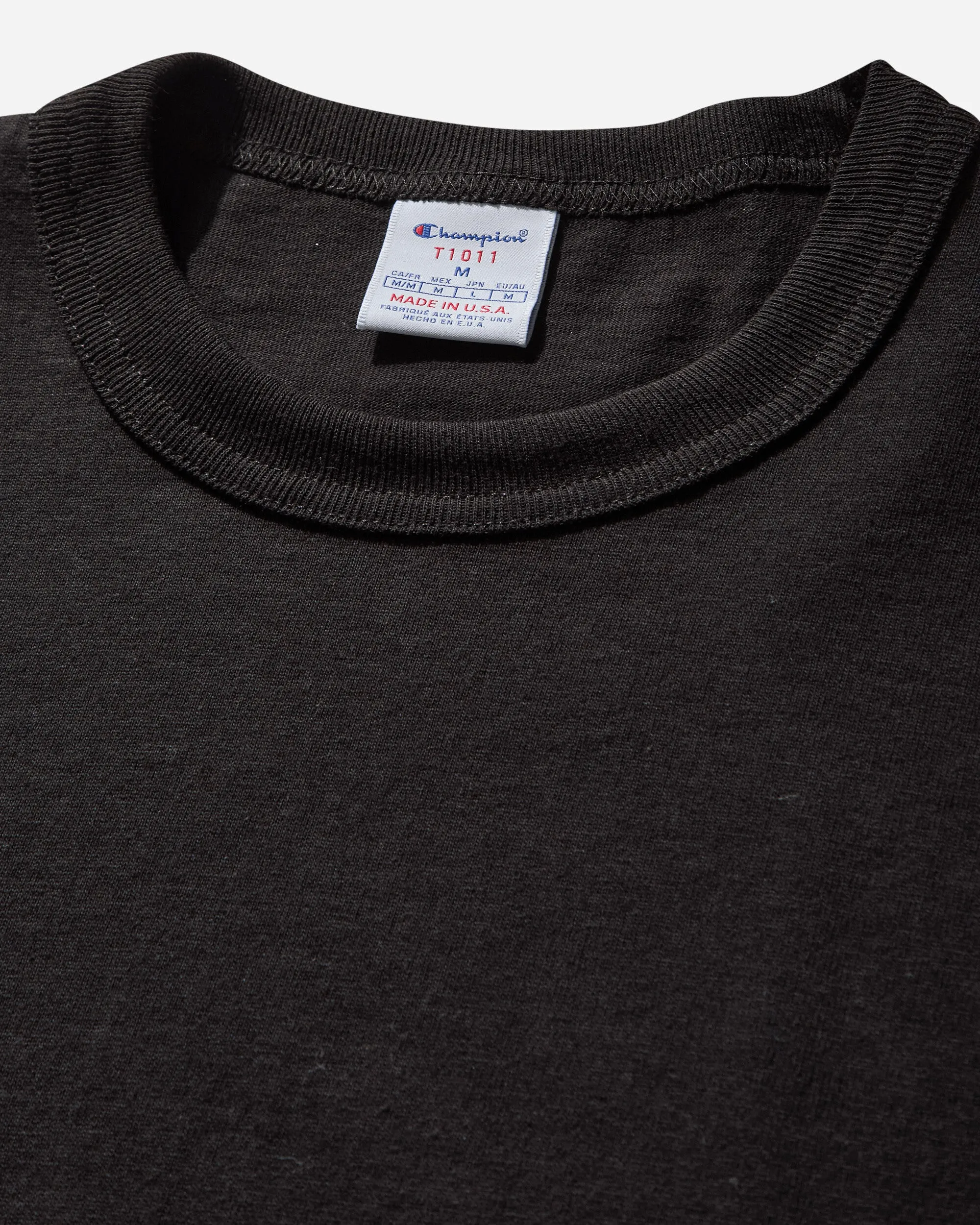 T-shirt col rond pour homme fabriqué aux États-Unis Noir