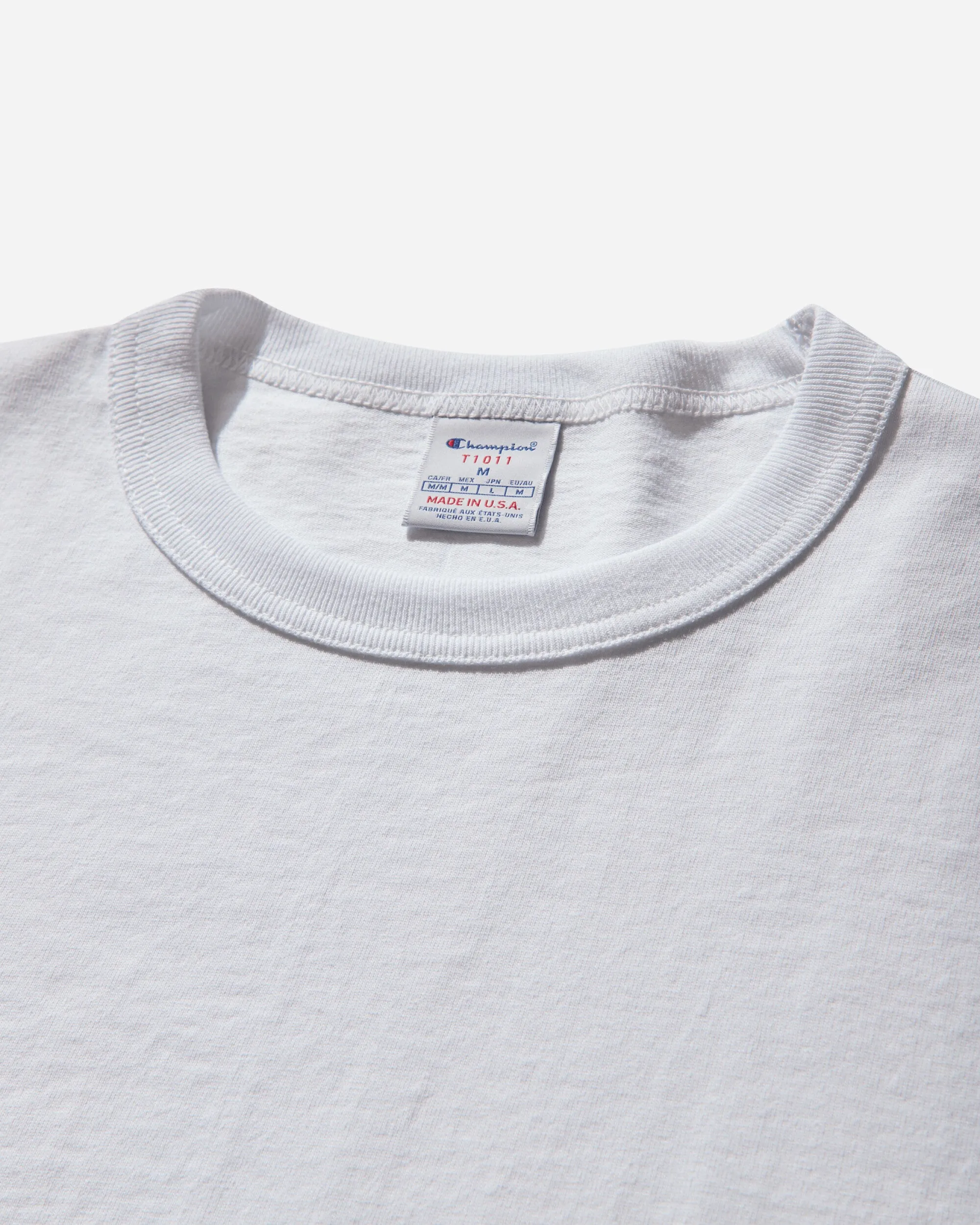 T-shirt col rond pour homme fabriqué aux États-Unis - Blanc