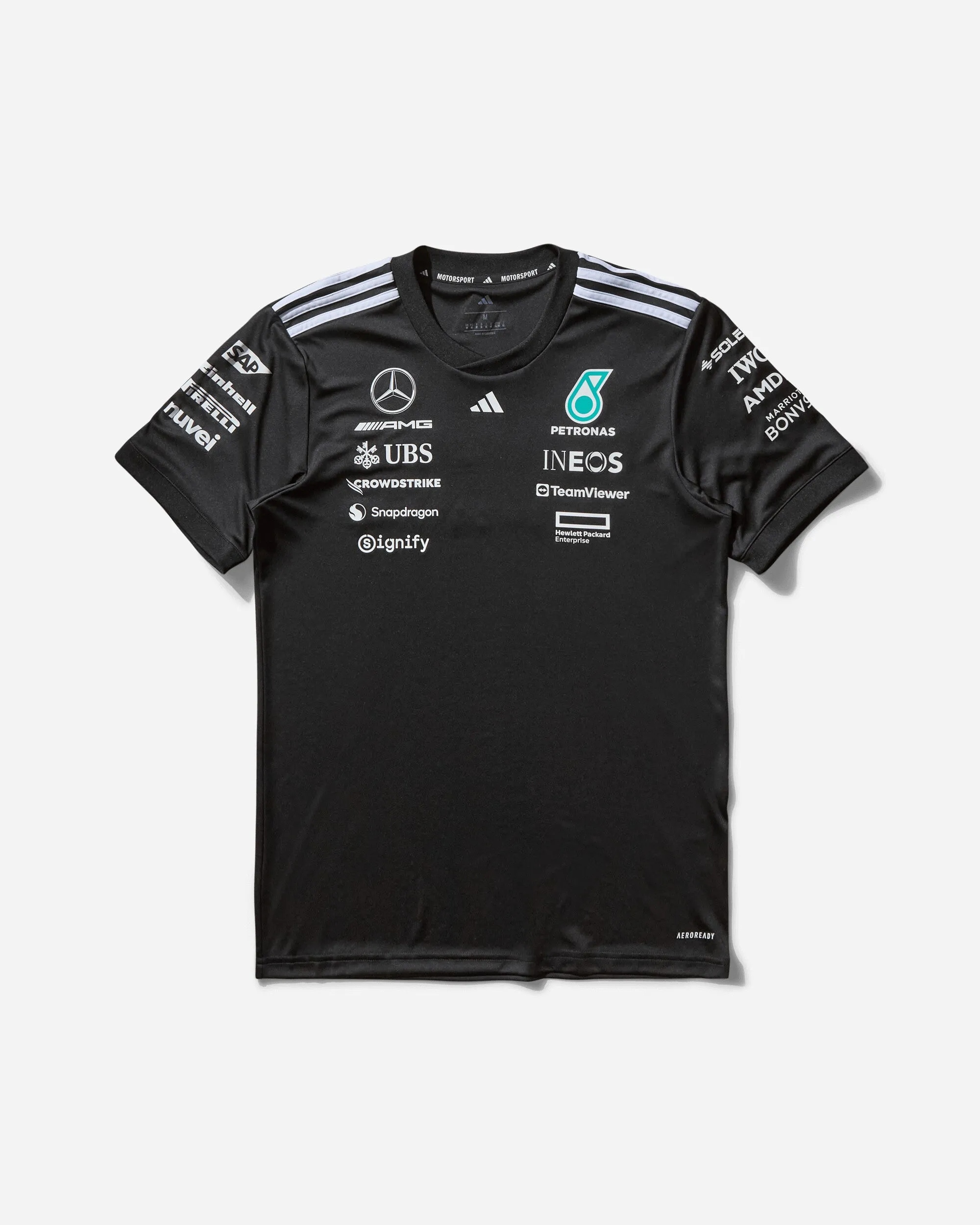 Maillot de pilote de l'équipe Mercedes-AMG Petronas de Formule 1 pour hommes - Noir