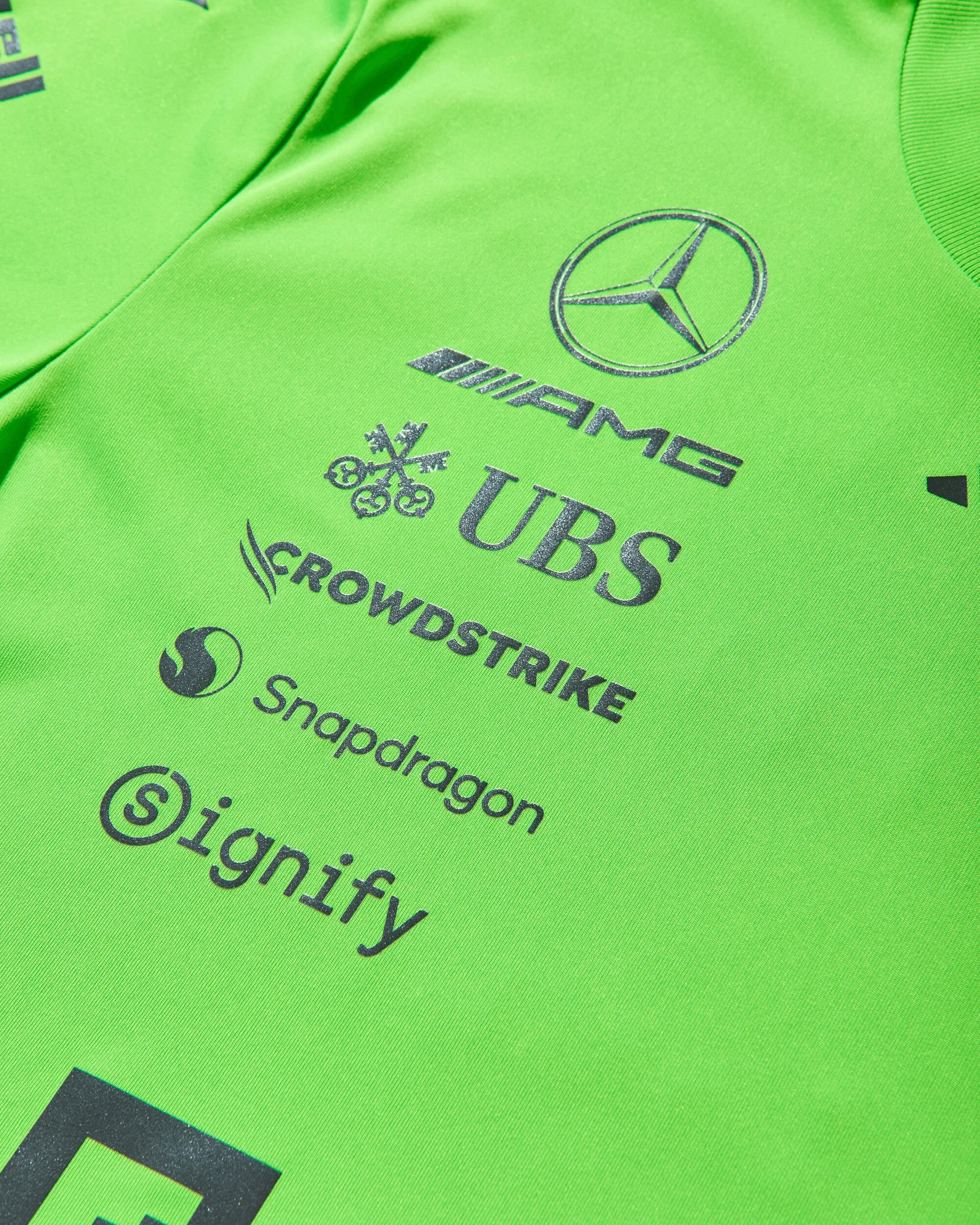 T-shirt d'installation de l'équipe Mercedes-AMG Petronas de Formule 1 pour hommes - Vert