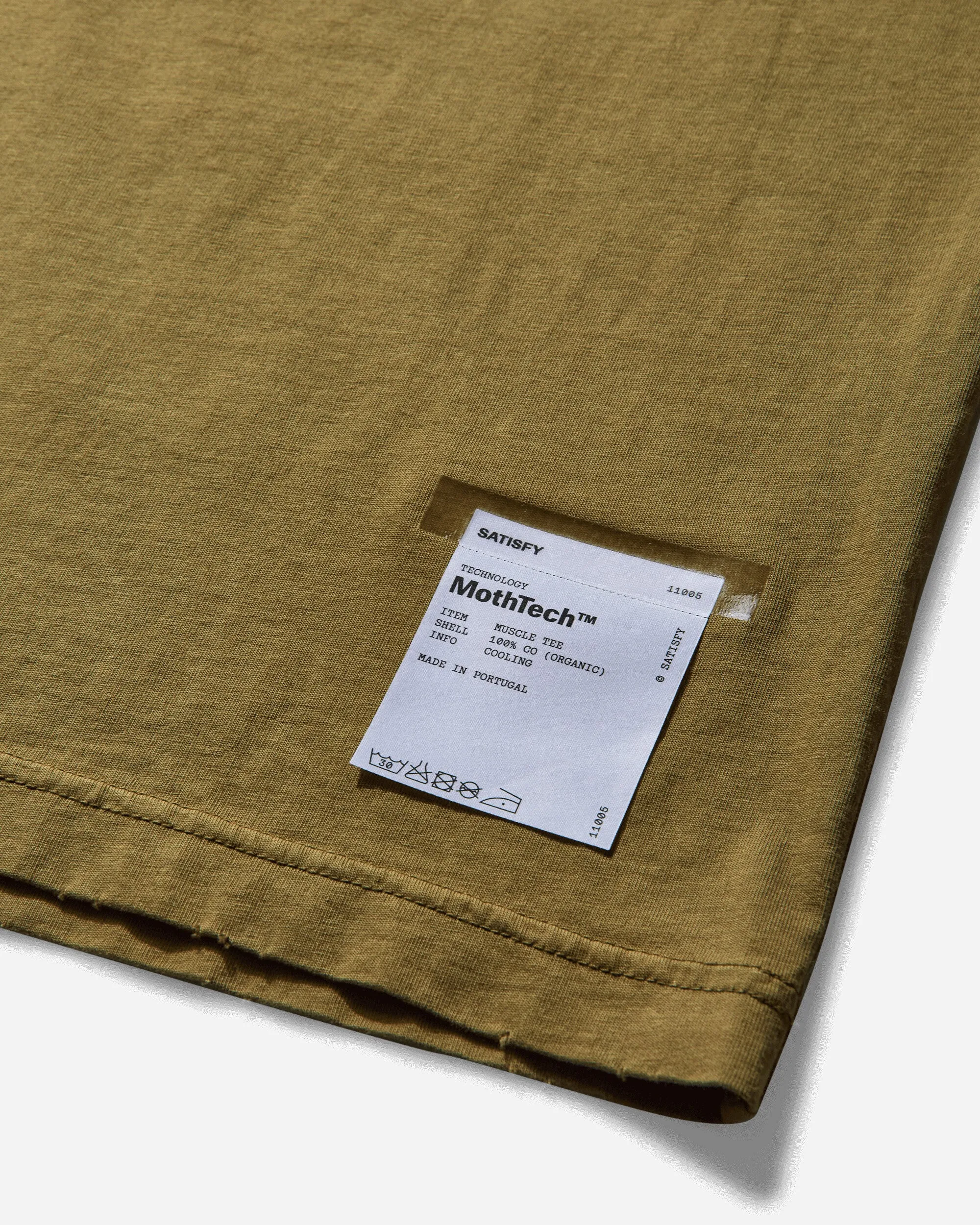 T-shirt muscle MothTech pour homme délavé militaire