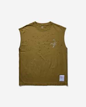 T-shirt muscle MothTech pour homme délavé militaire