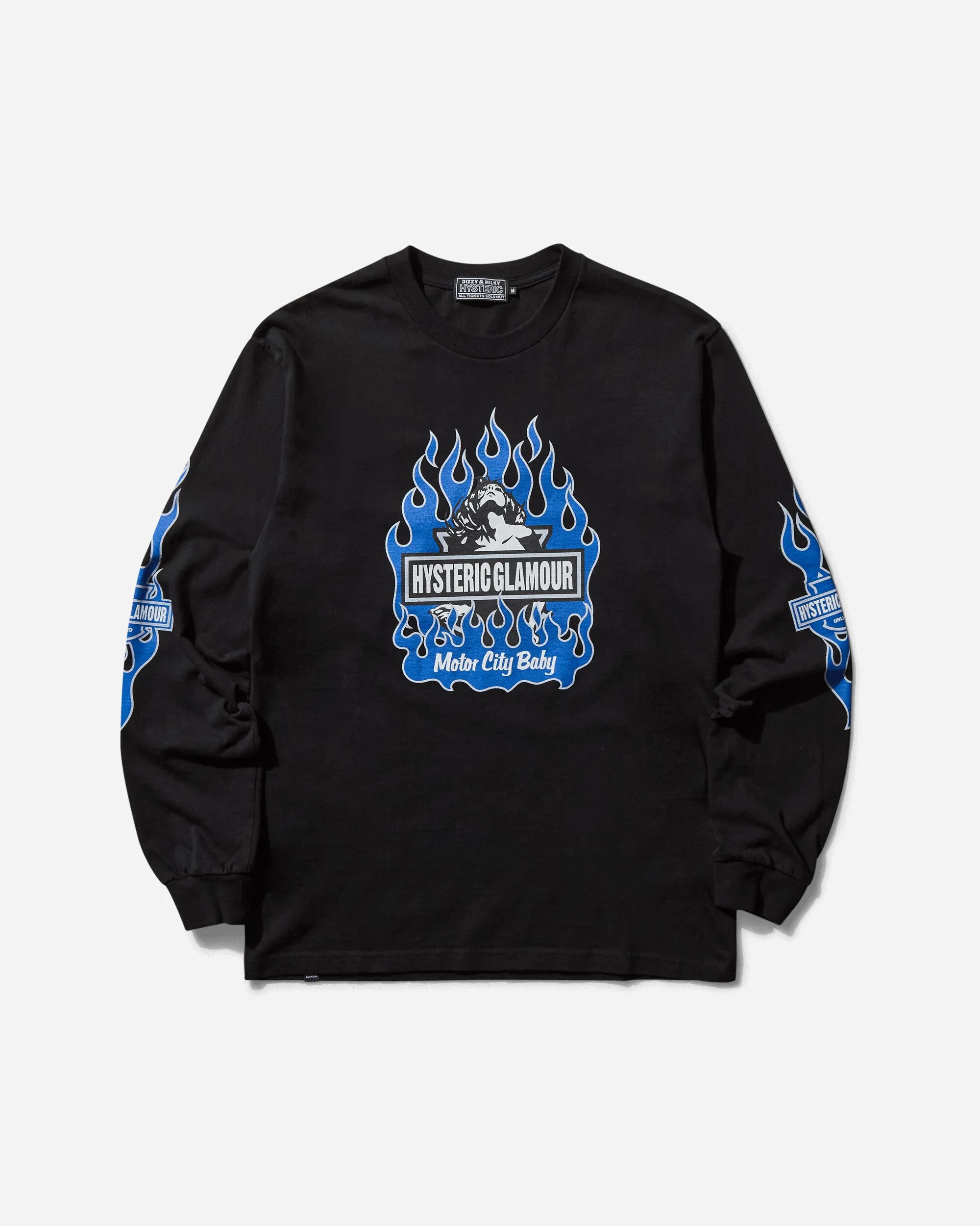 T-shirt manches longues Motor City pour homme - Noir
