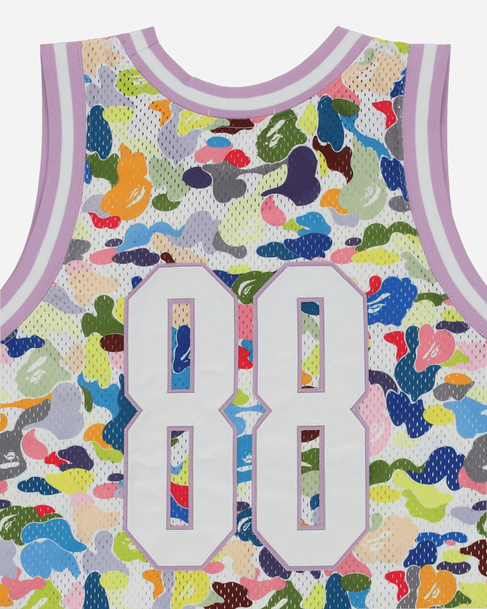 Haut de basketball camouflage multicolore pour hommes - Blanc