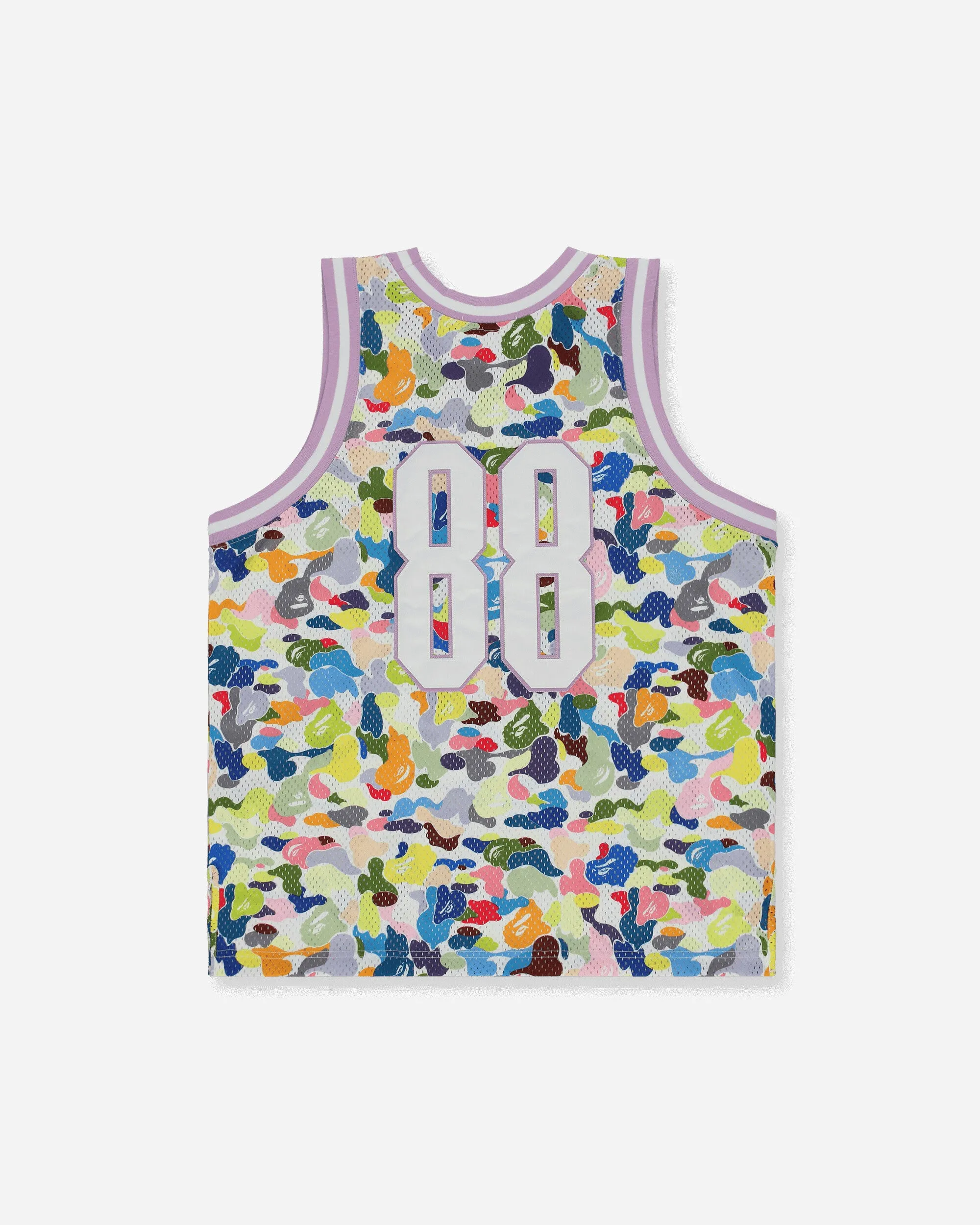 Haut de basketball camouflage multicolore pour hommes - Blanc
