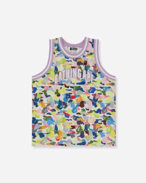 Haut de basketball camouflage multicolore pour hommes - Blanc