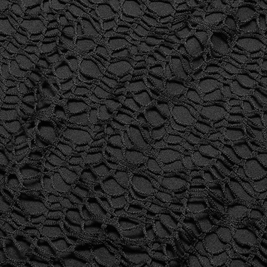 T-shirt pour hommes en maille avec boucle punk et empiècement