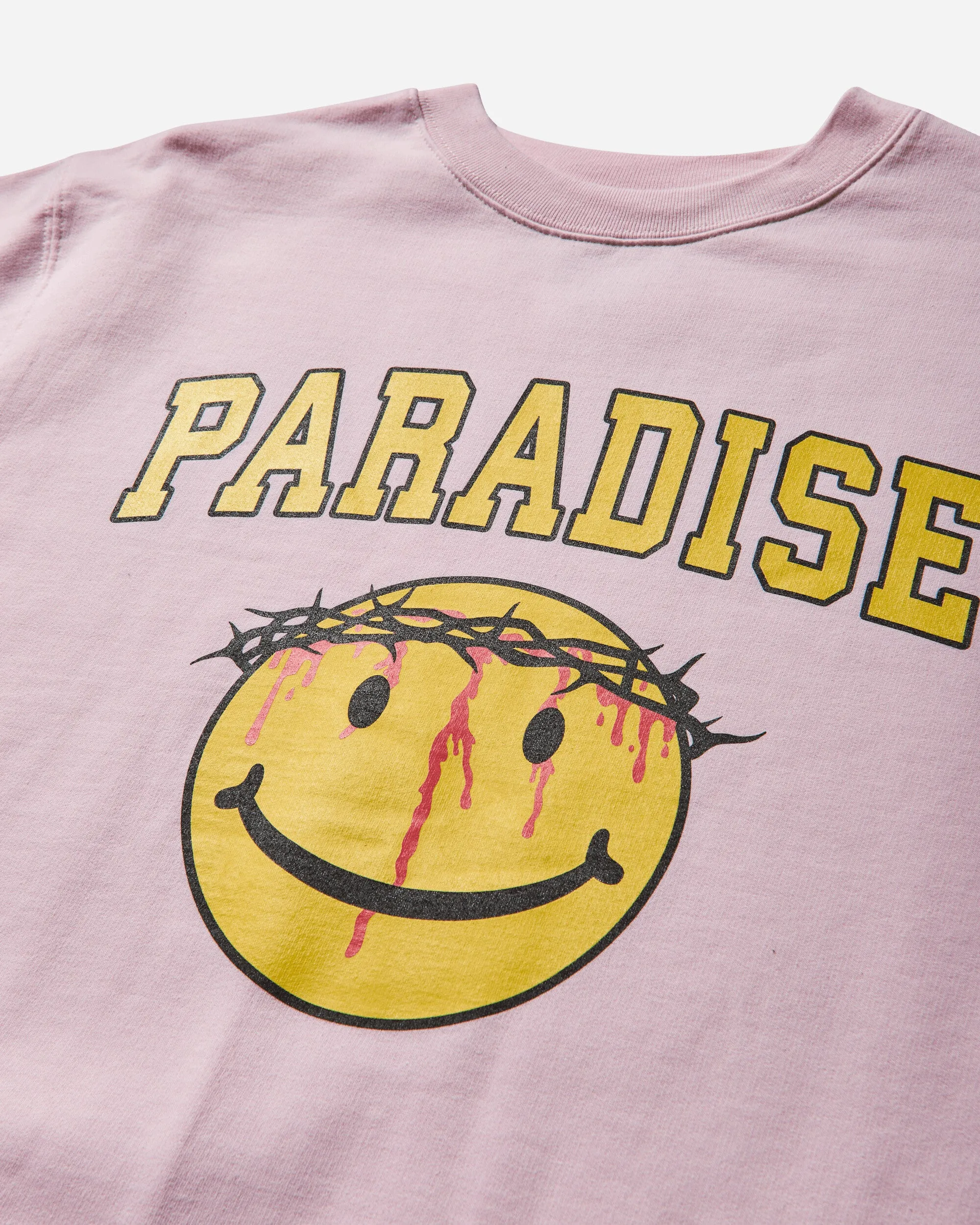 Pull à capuche Smiley Jésus pour homme - Rose