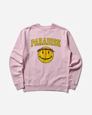 Pull à capuche Smiley Jésus pour homme - Rose