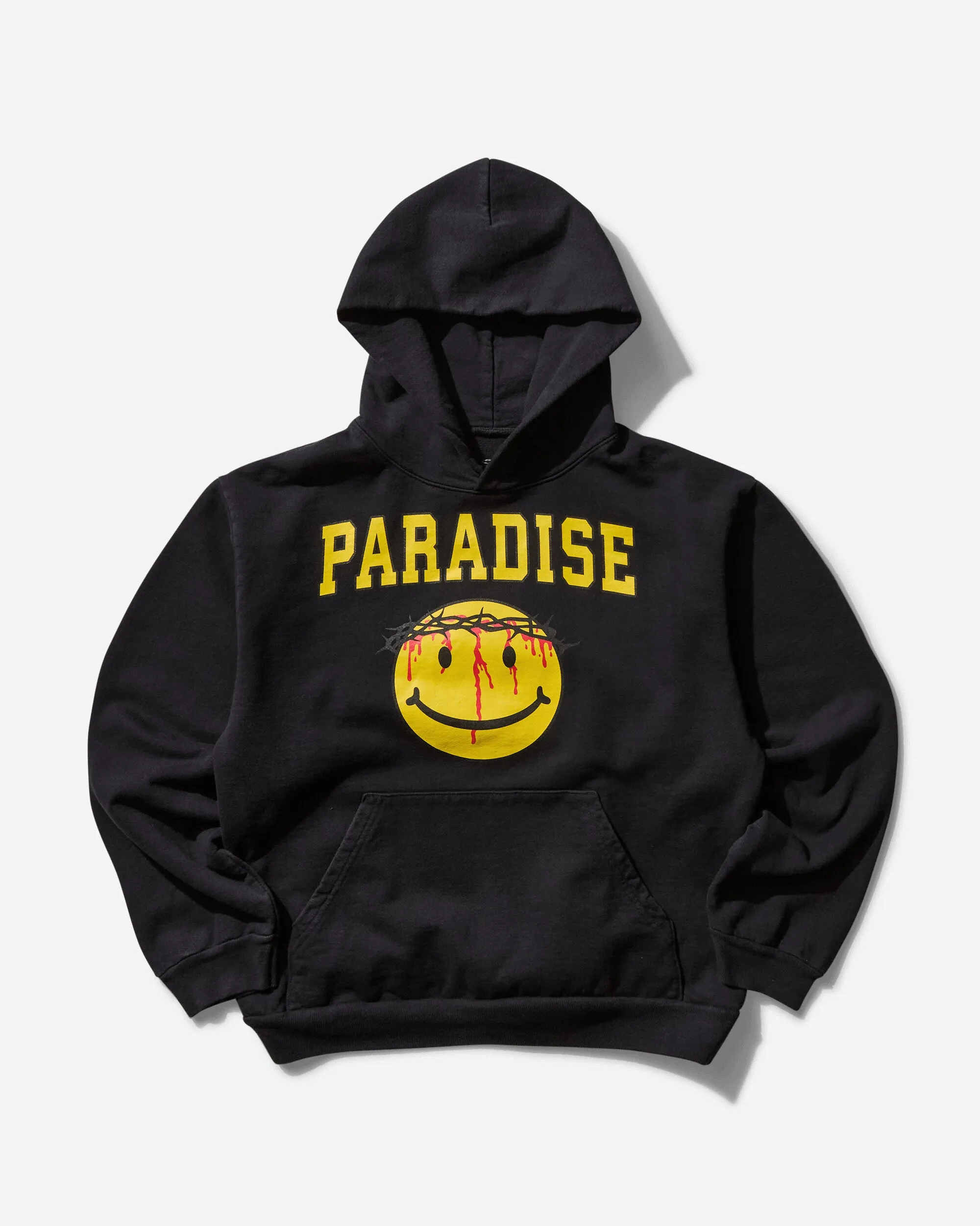 Pull à capuche Smiley Jésus pour homme - Noir