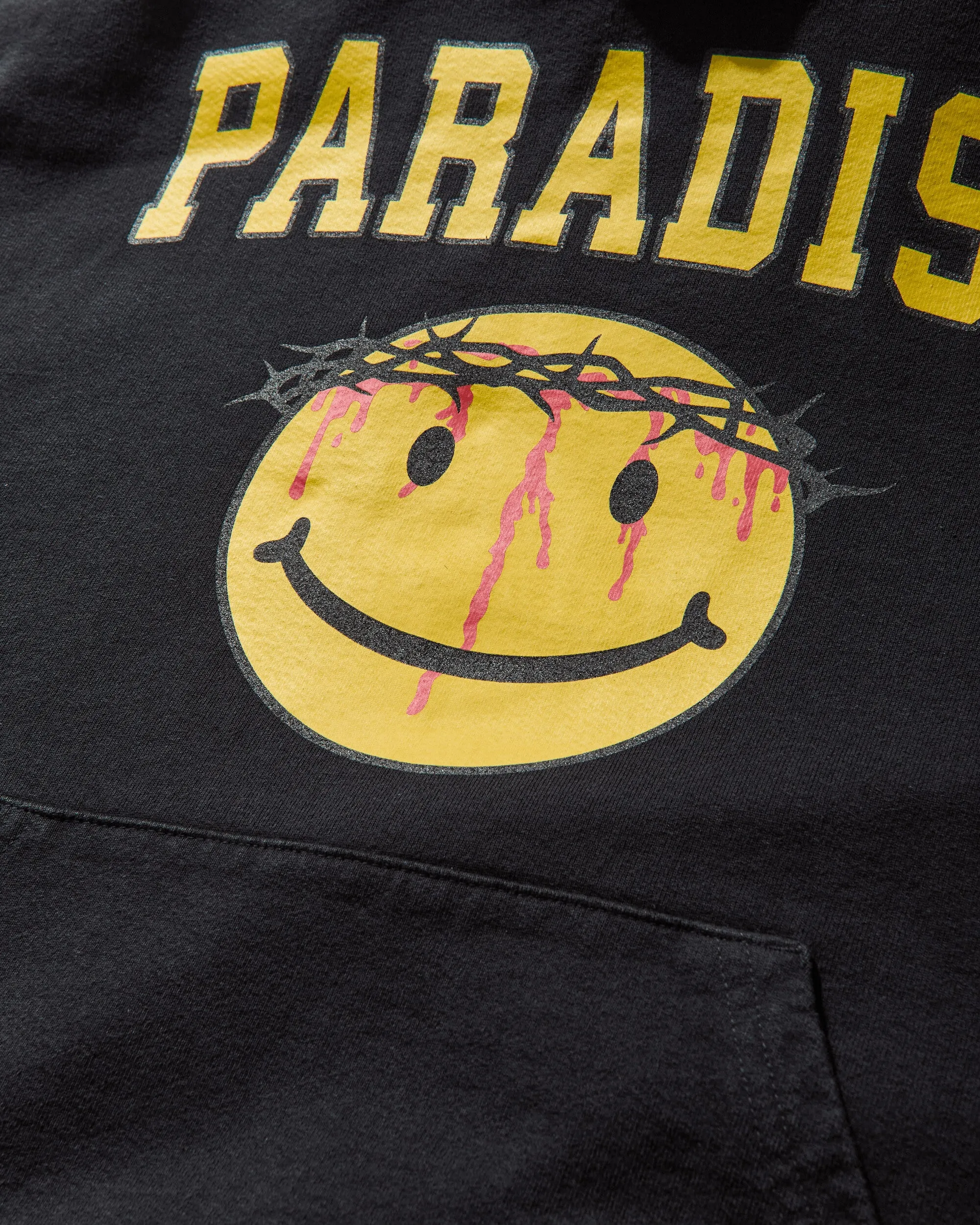 Pull à capuche Smiley Jésus pour homme - Noir