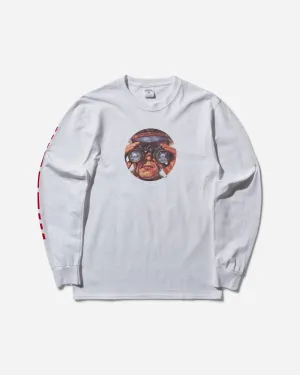 T-shirt manches longues SOS pour homme Blanc