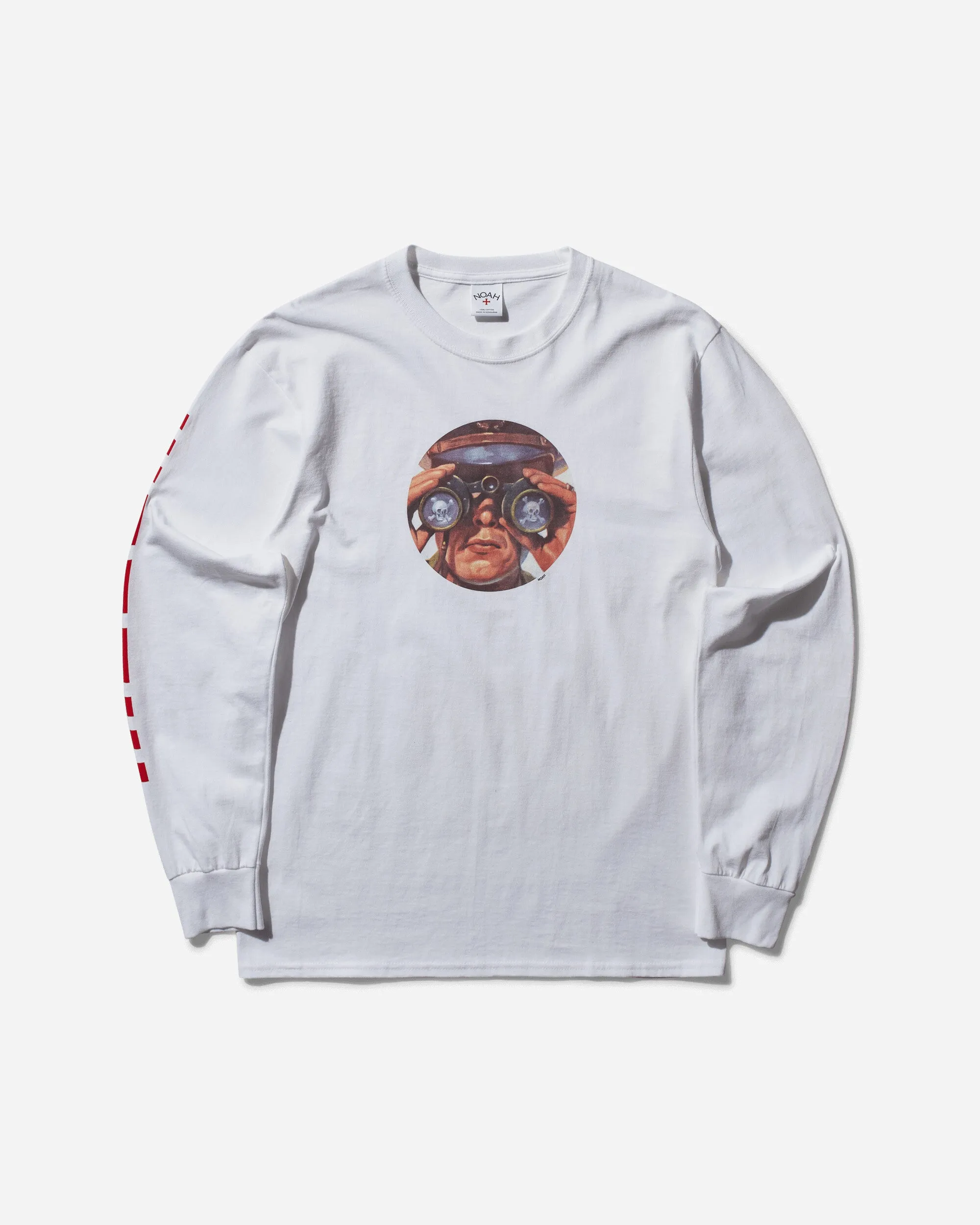 T-shirt manches longues SOS pour homme Blanc