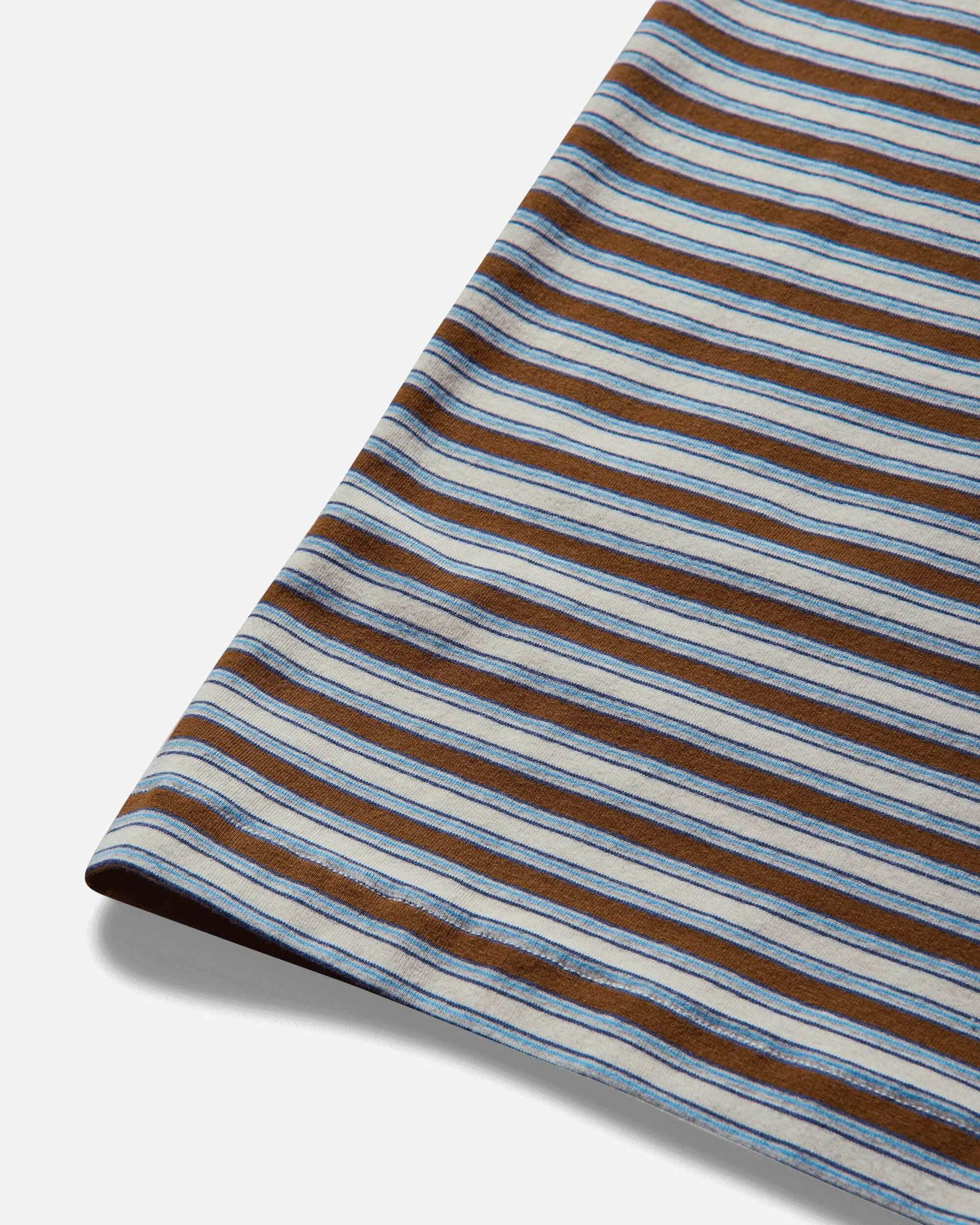 T-shirt à manches longues rayé pour homme - Marron