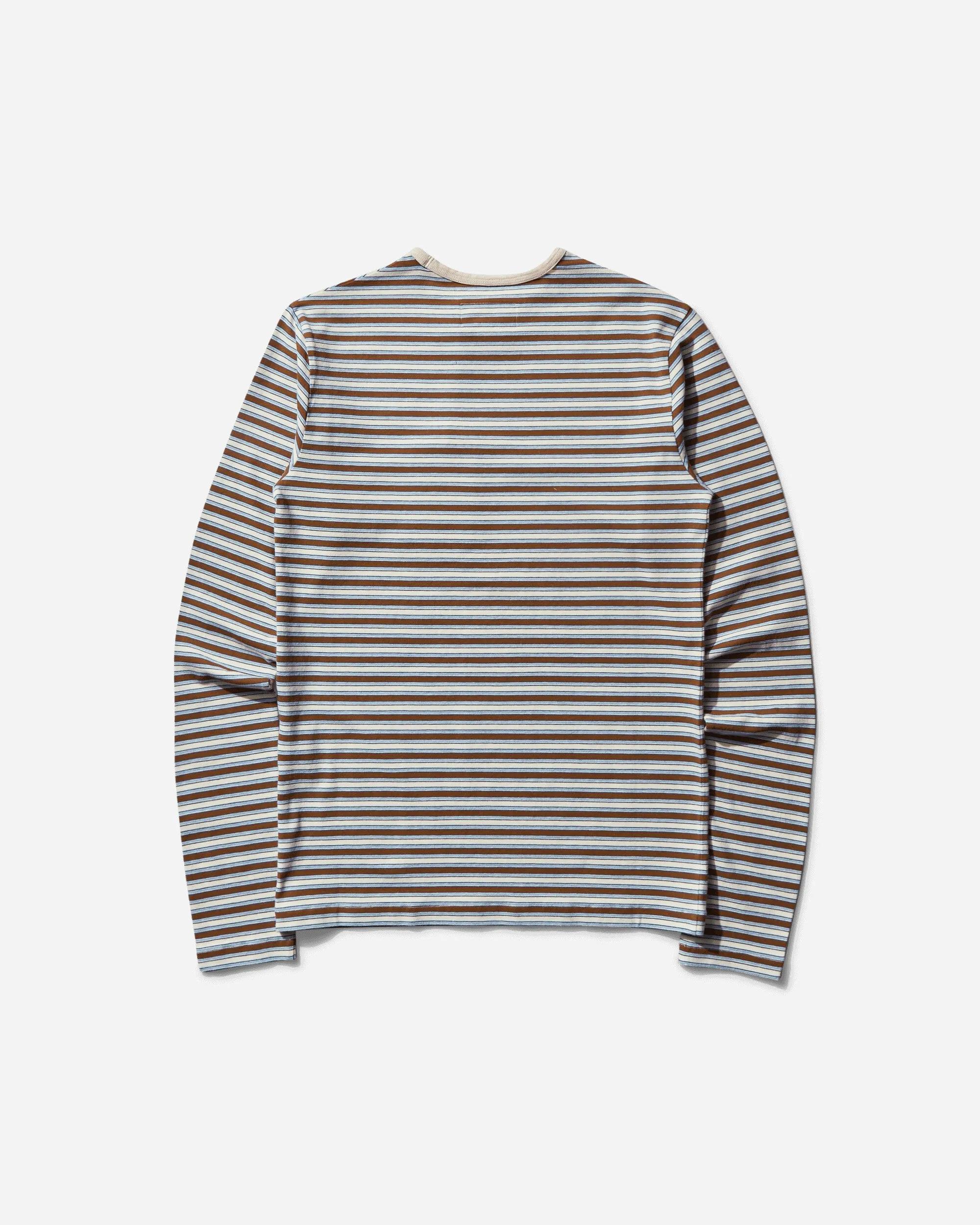 T-shirt à manches longues rayé pour homme - Marron