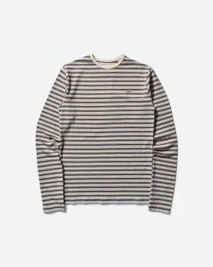 T-shirt à manches longues rayé pour homme - Marron