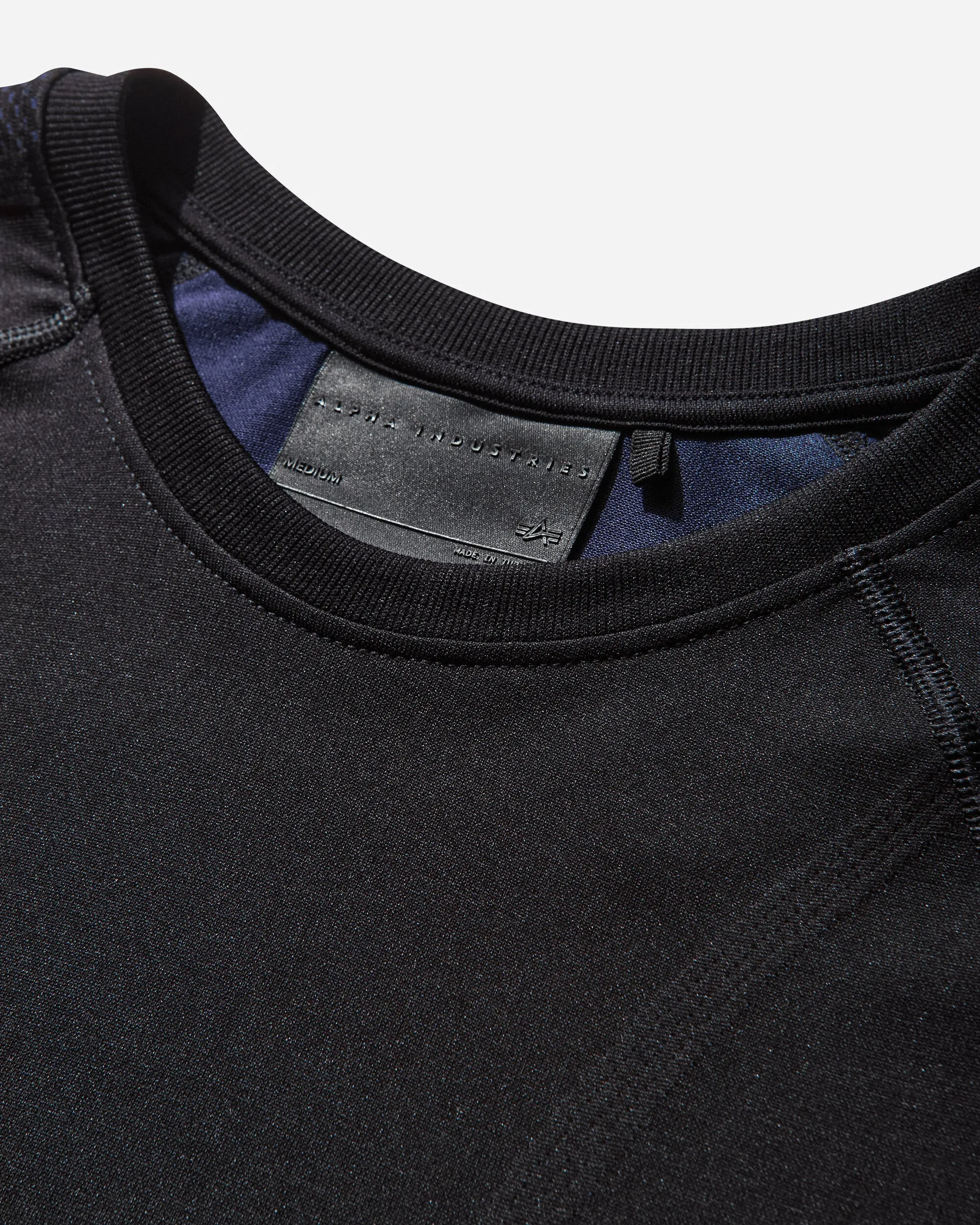 T-shirt homme manches longues sans couture anti-UV noir
