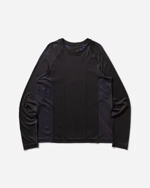 T-shirt homme manches longues sans couture anti-UV noir