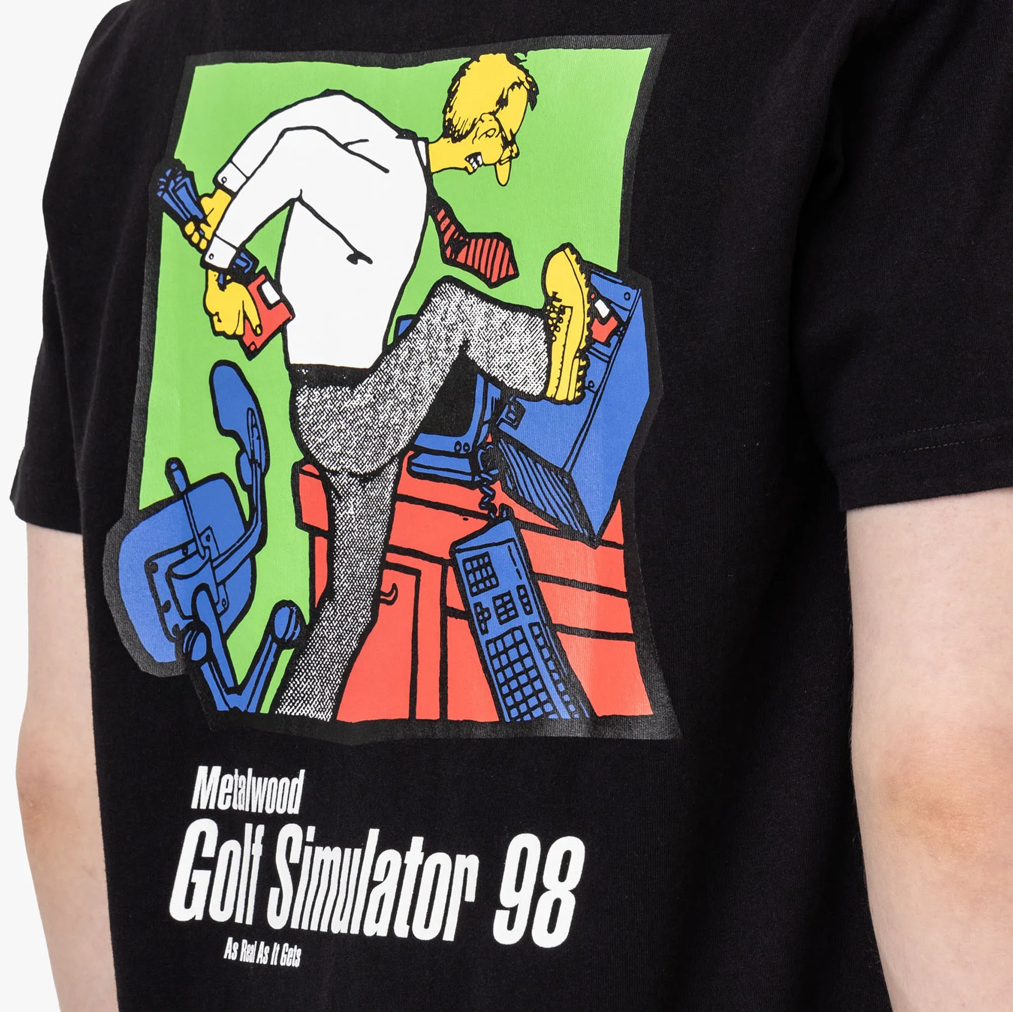 T-shirt Metalwood Simulator 98 Noir