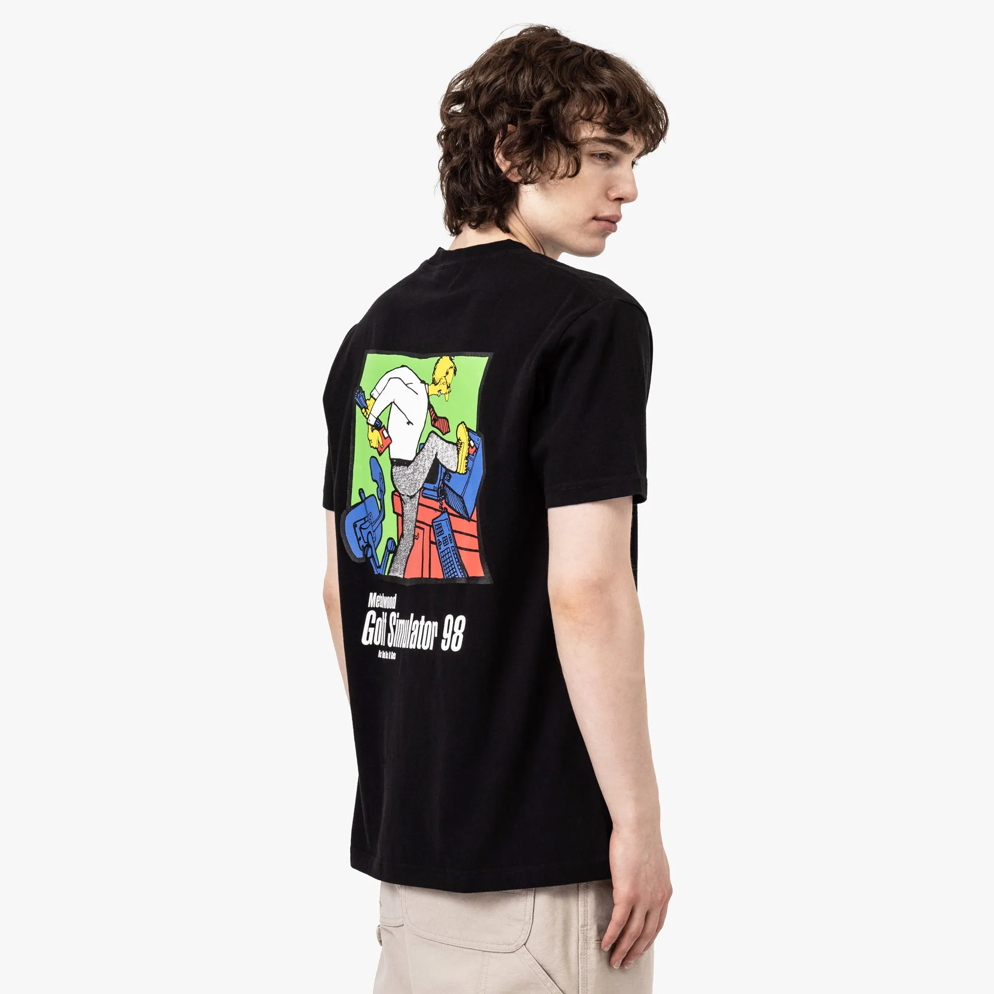 T-shirt Metalwood Simulator 98 Noir