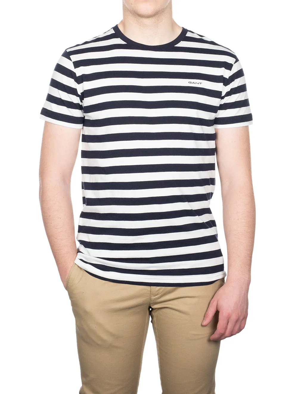 T-shirt à rayures multiples Bleu soir