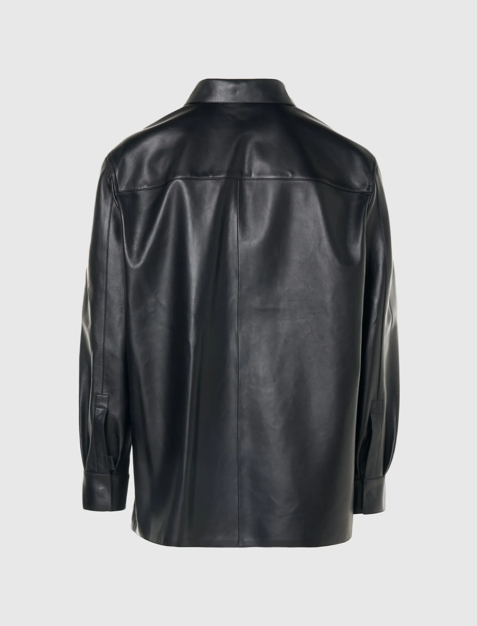 CHEMISE SURDIMENSIONNÉE EN CUIR NAPPA