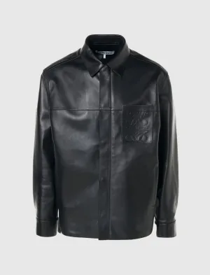 CHEMISE SURDIMENSIONNÉE EN CUIR NAPPA