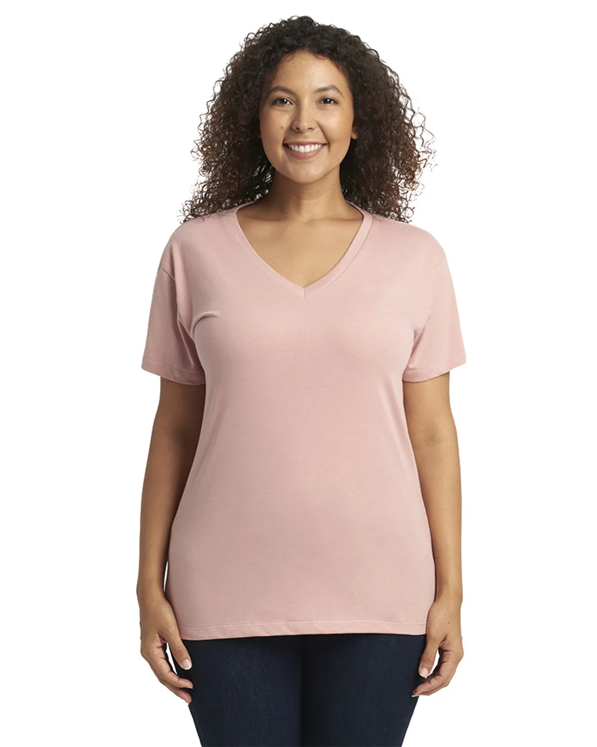 T-shirt décontracté à col en V pour femmes Next Level 3940