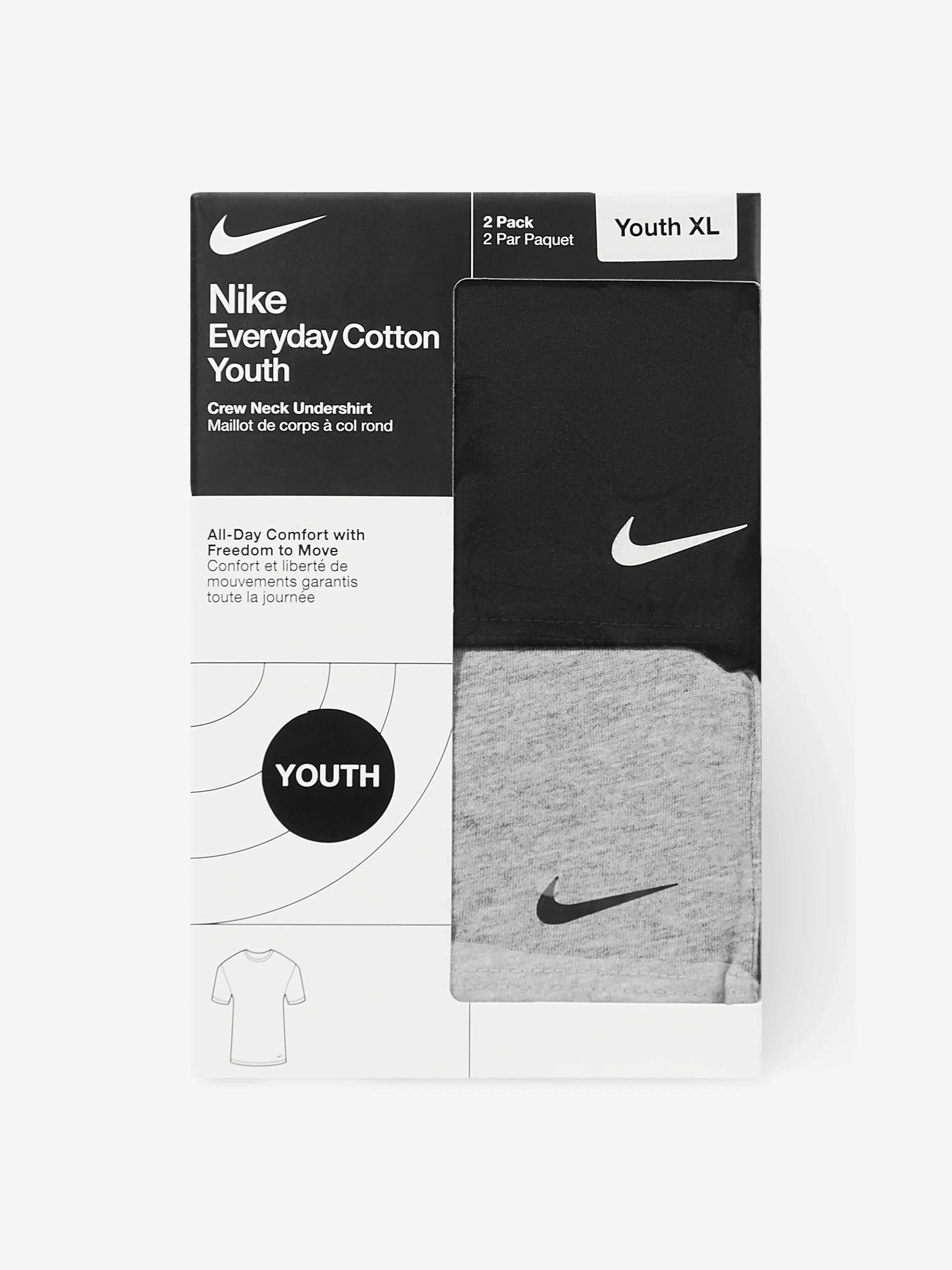 Nike Ensemble de 2 T-shirts pour Garçons en Gris
