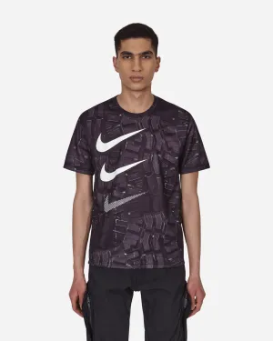 T-shirt Nike à triple bande verticale Noir