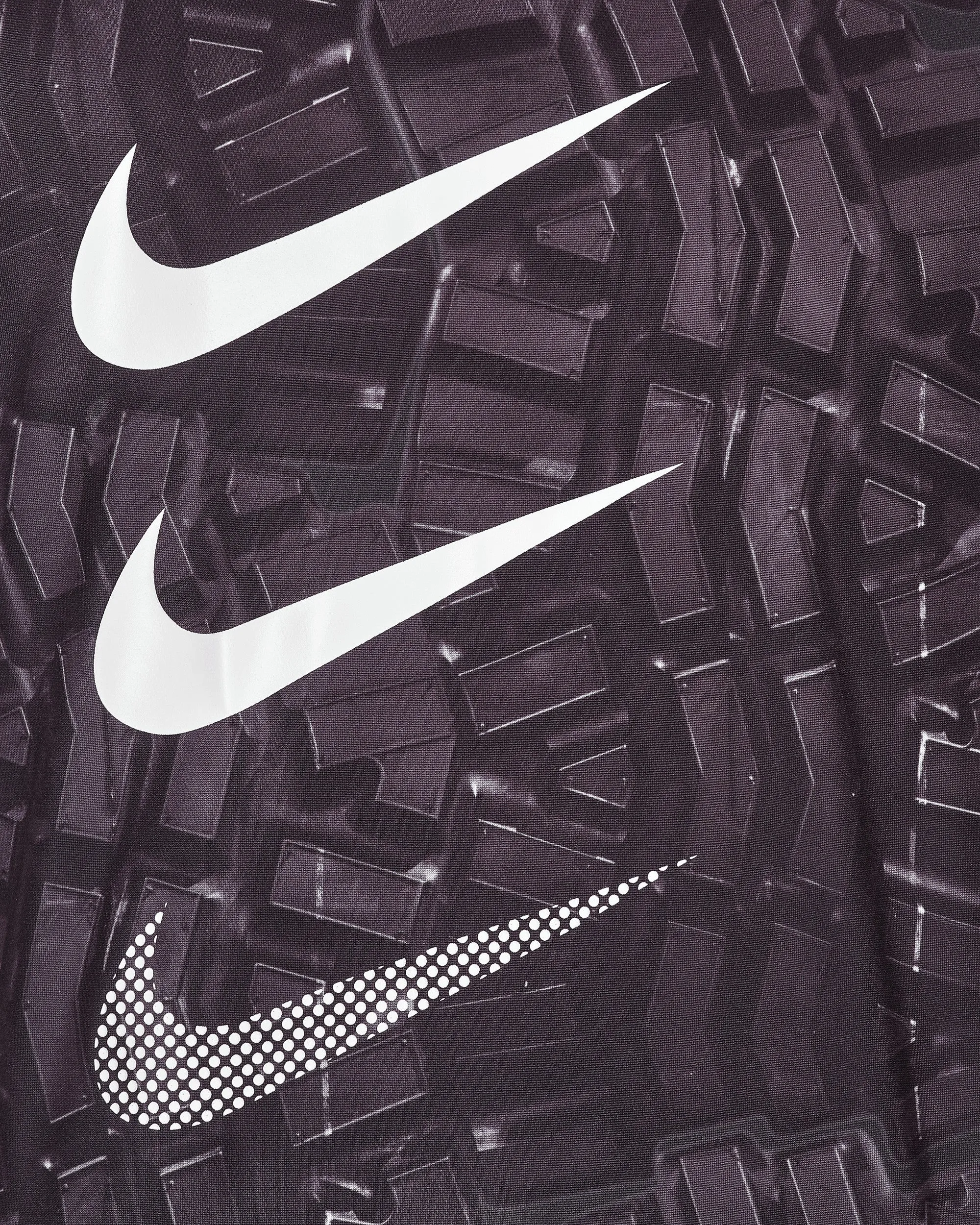 T-shirt Nike à triple bande verticale Noir
