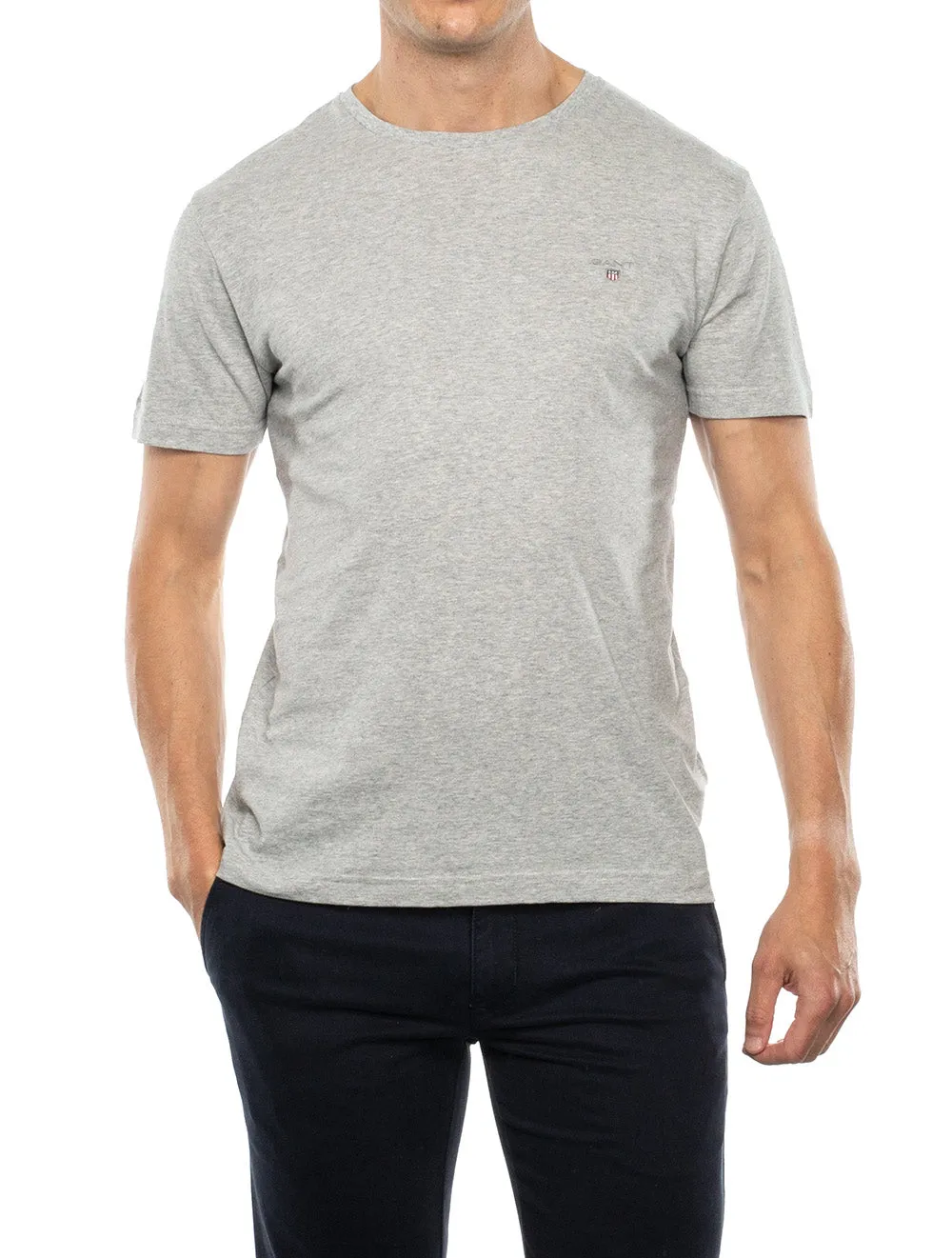 T-Shirt Original Gris Clair Mélangé