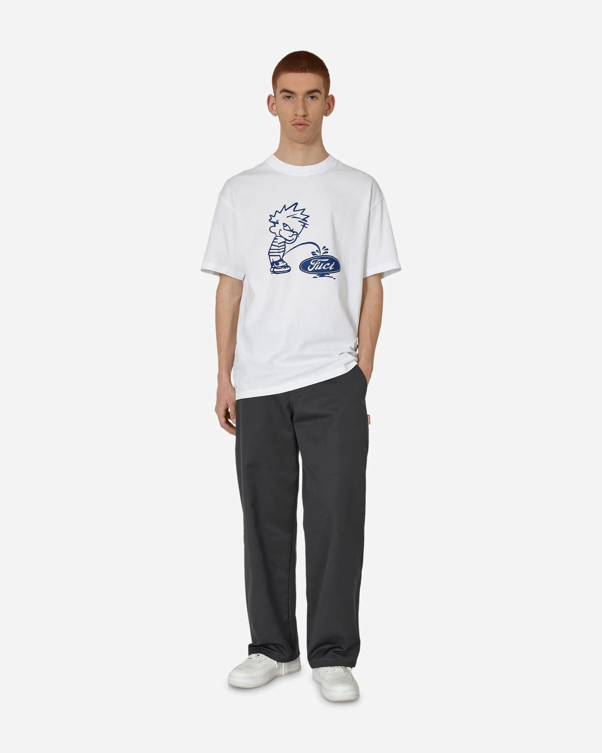T-shirt Blanc Oval Pee Boy